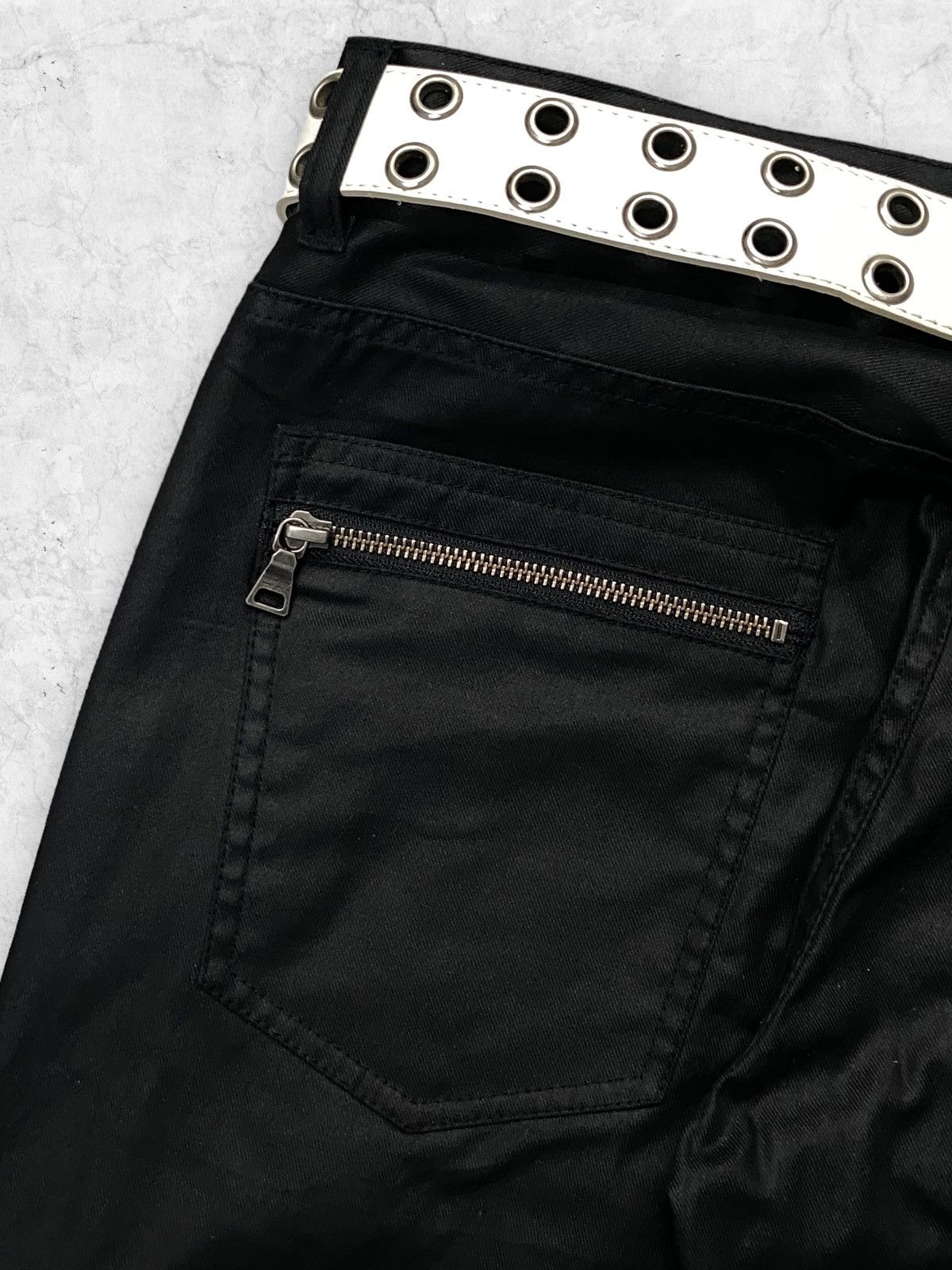 Burberry Vintage Burberry Waxed Biker Pants Rivet Belt Size US 32 / EU 48 - 12 Thumbnail
