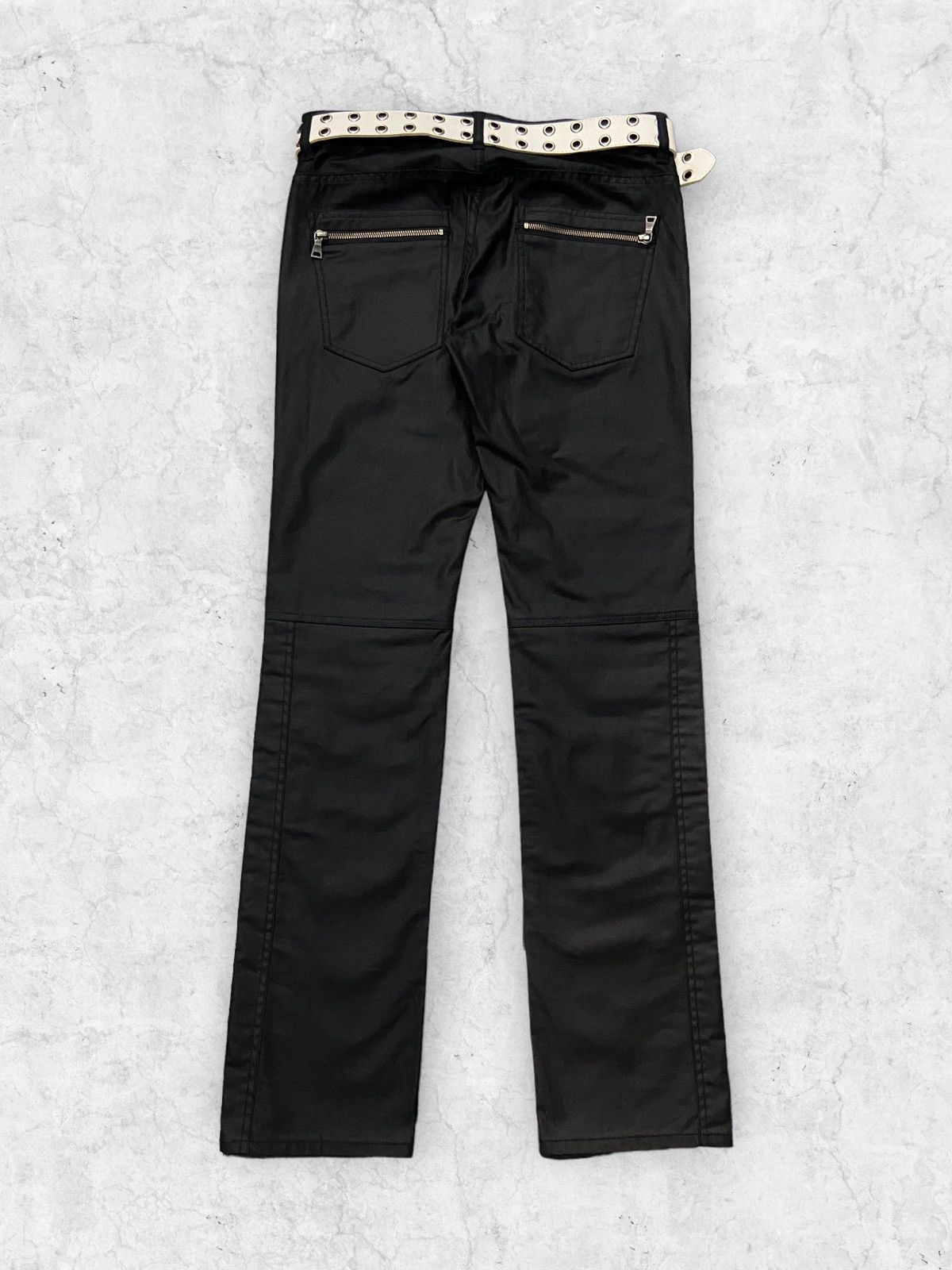 Burberry Vintage Burberry Waxed Biker Pants With Rivet Belt Size US 32 / EU 48 - 2 Thumbnail