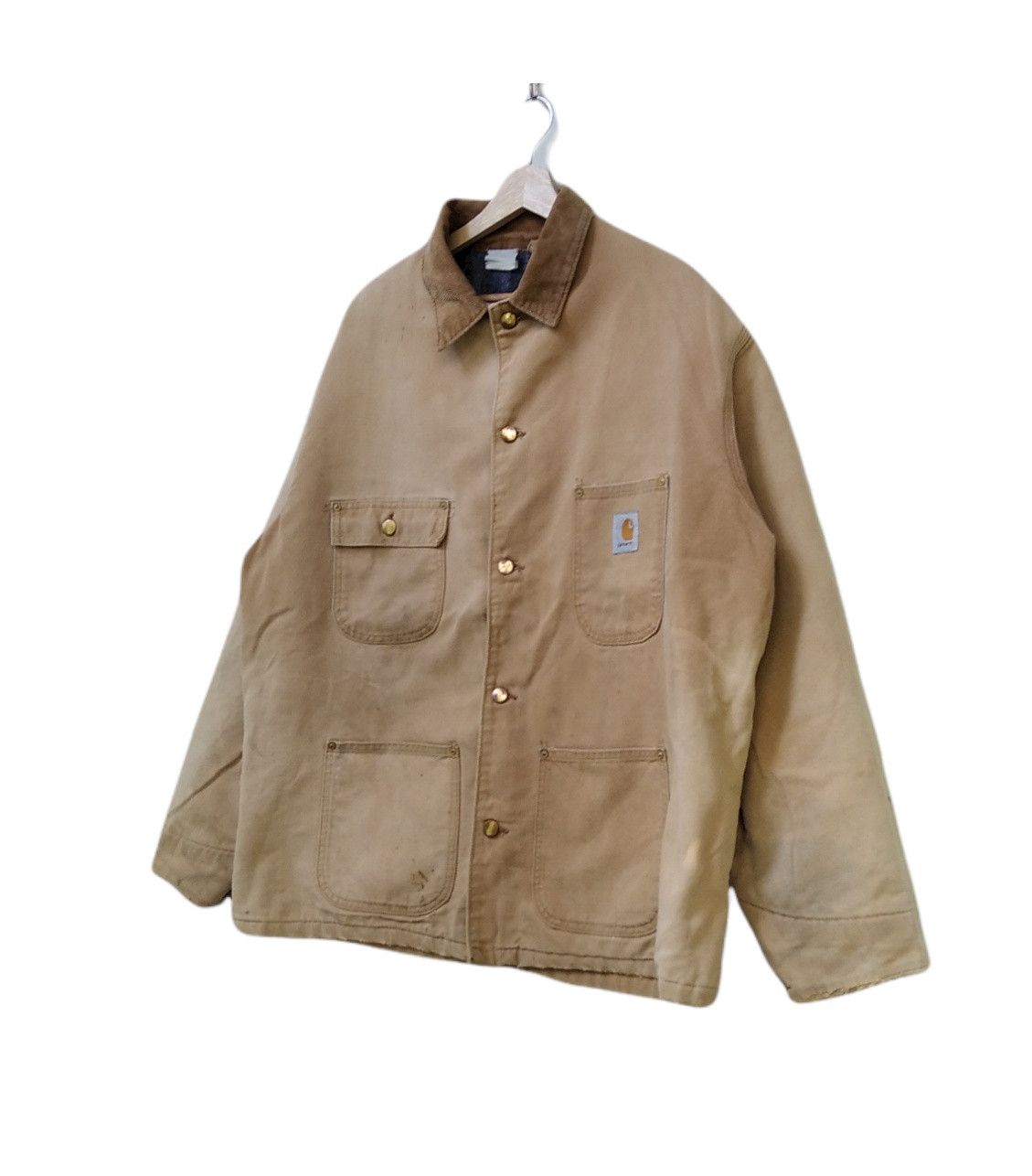 Carhartt × Vintage Very Sick!!Vintage Carhartt Tan Blanket-Lined Jacket Size US XL / EU 56 / 4 - 2 Thumbnail
