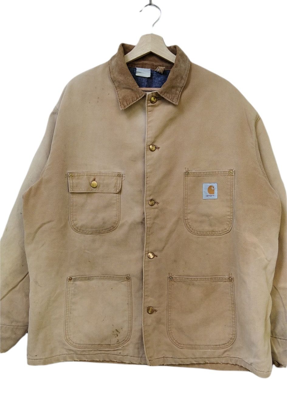 Carhartt × Vintage Very Sick!!Vintage Carhartt Tan Blanket-Lined Jacket Size US XL / EU 56 / 4 - 3 Thumbnail