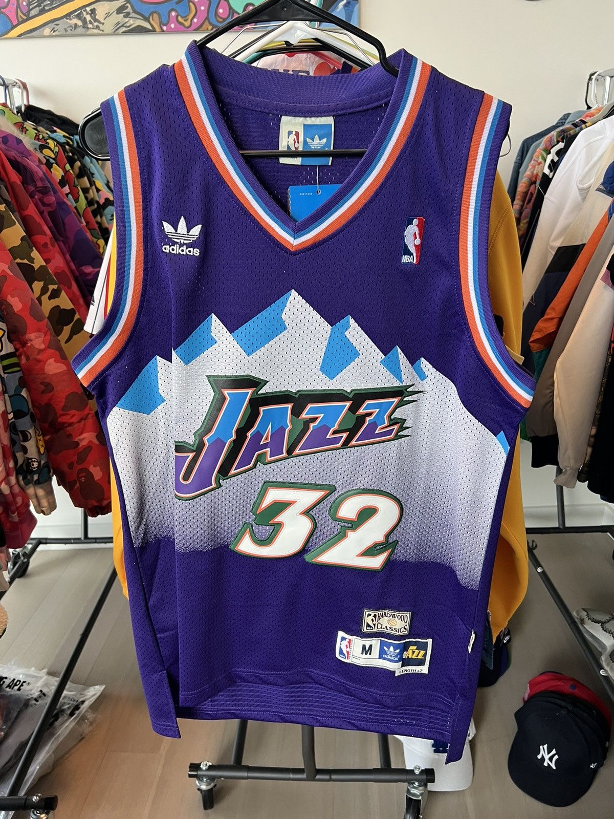 Adidas Karl Malone #22 Utah Jazz Hardwood Classics Jersey