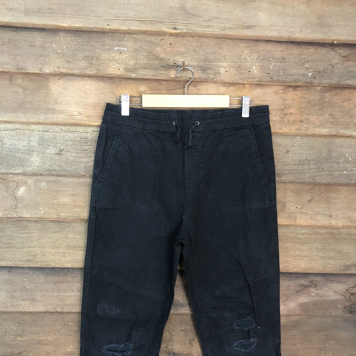 Japanese Brand DLL Japan Black ripped distressed Slim Fit Pants #c1254 Size US 28 / EU 44 - 2 Thumbnail
