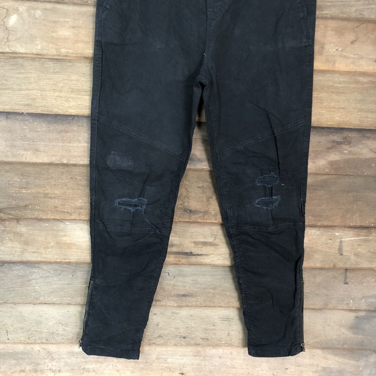 Japanese Brand DLL Japan Black ripped distressed Slim Fit Pants #c1254 Size US 28 / EU 44 - 3 Thumbnail
