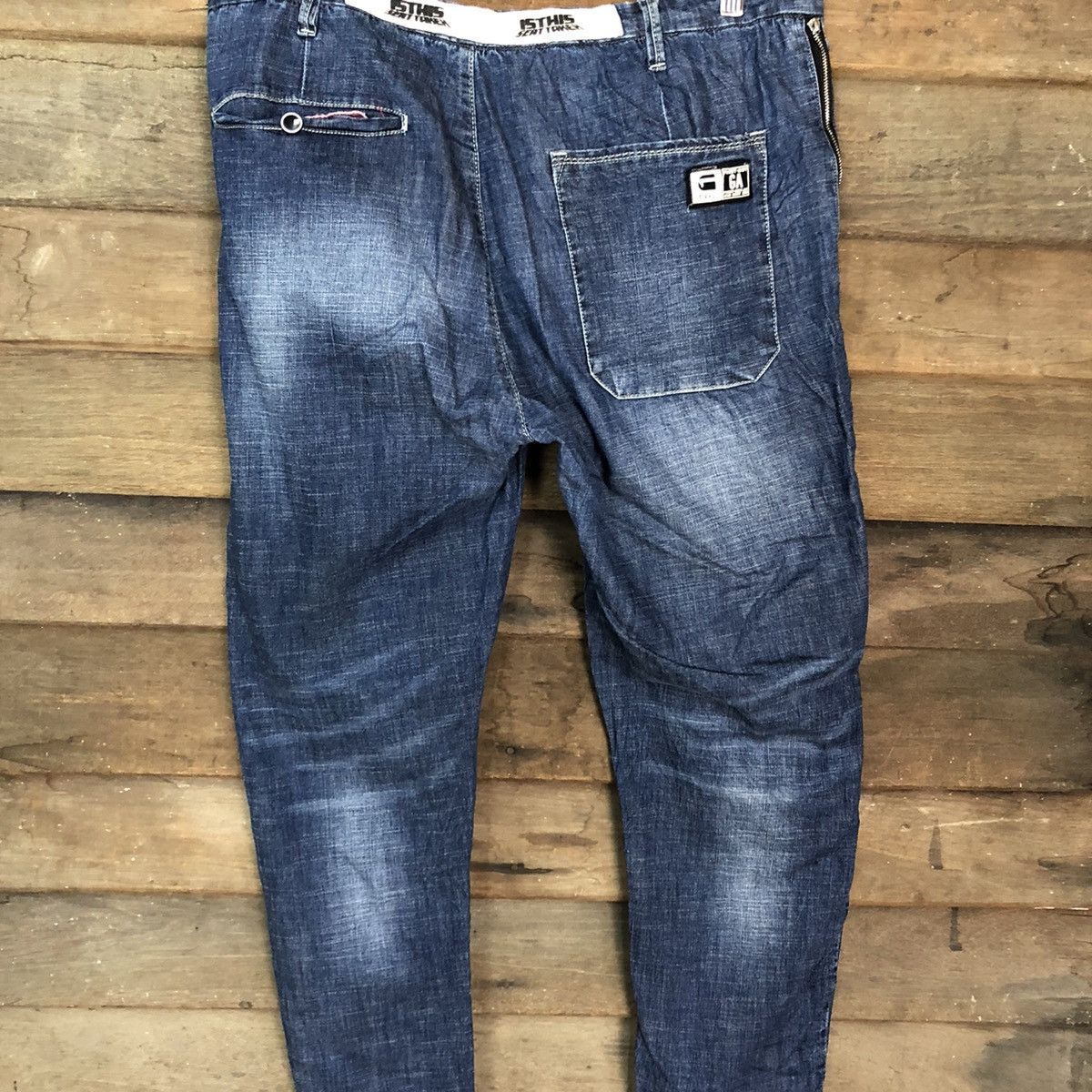 G-Star DLL Gstar Raw Parva Blue Denim Jeans Pants #c1252 Size US 35 - 11 Thumbnail