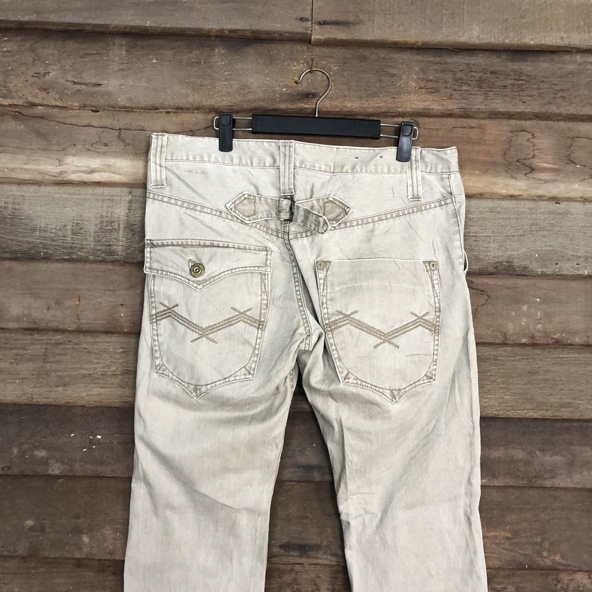 Japanese Brand DLL Kissmark Grey Faded Denim Jeans Pants #c1251 Size 33" - 8 Thumbnail