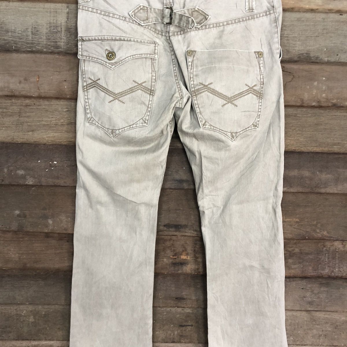 Japanese Brand DLL Kissmark Grey Faded Denim Jeans Pants #c1251 Size 33" - 10 Thumbnail
