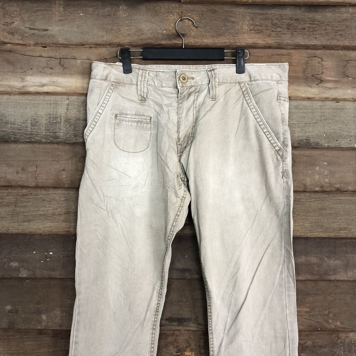 Japanese Brand DLL Kissmark Grey Faded Denim Jeans Pants #c1251 Size 33" - 2 Thumbnail