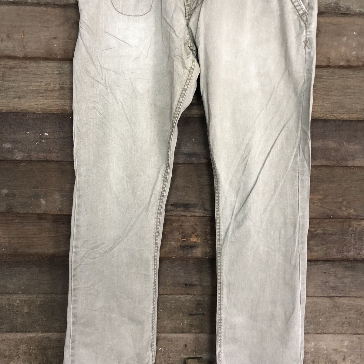 Japanese Brand DLL Kissmark Grey Faded Denim Jeans Pants #c1251 Size 33" - 4 Thumbnail