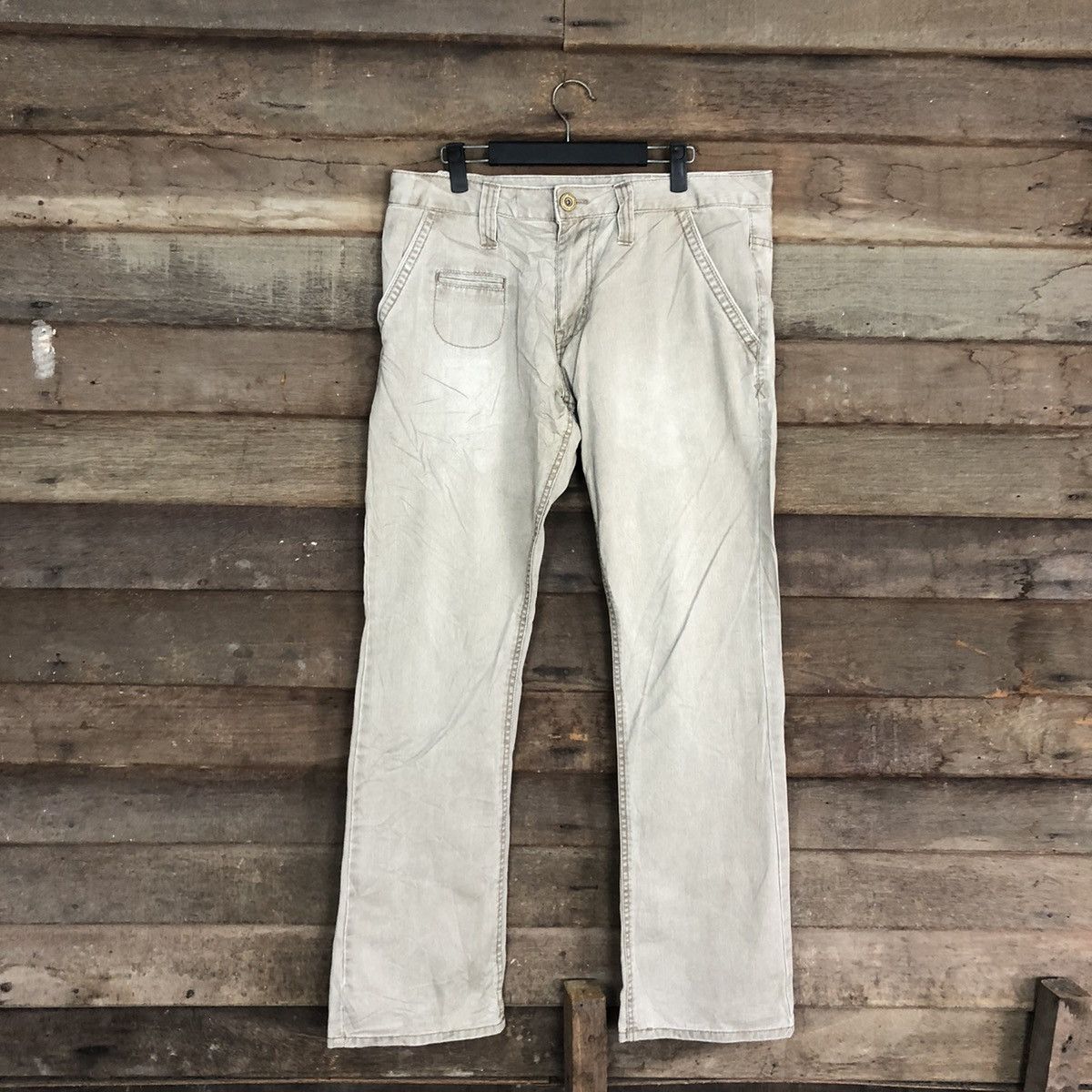 Japanese Brand DLL Kissmark Grey Faded Denim Jeans Pants #c1251 Size 33" - 1 Thumbnail