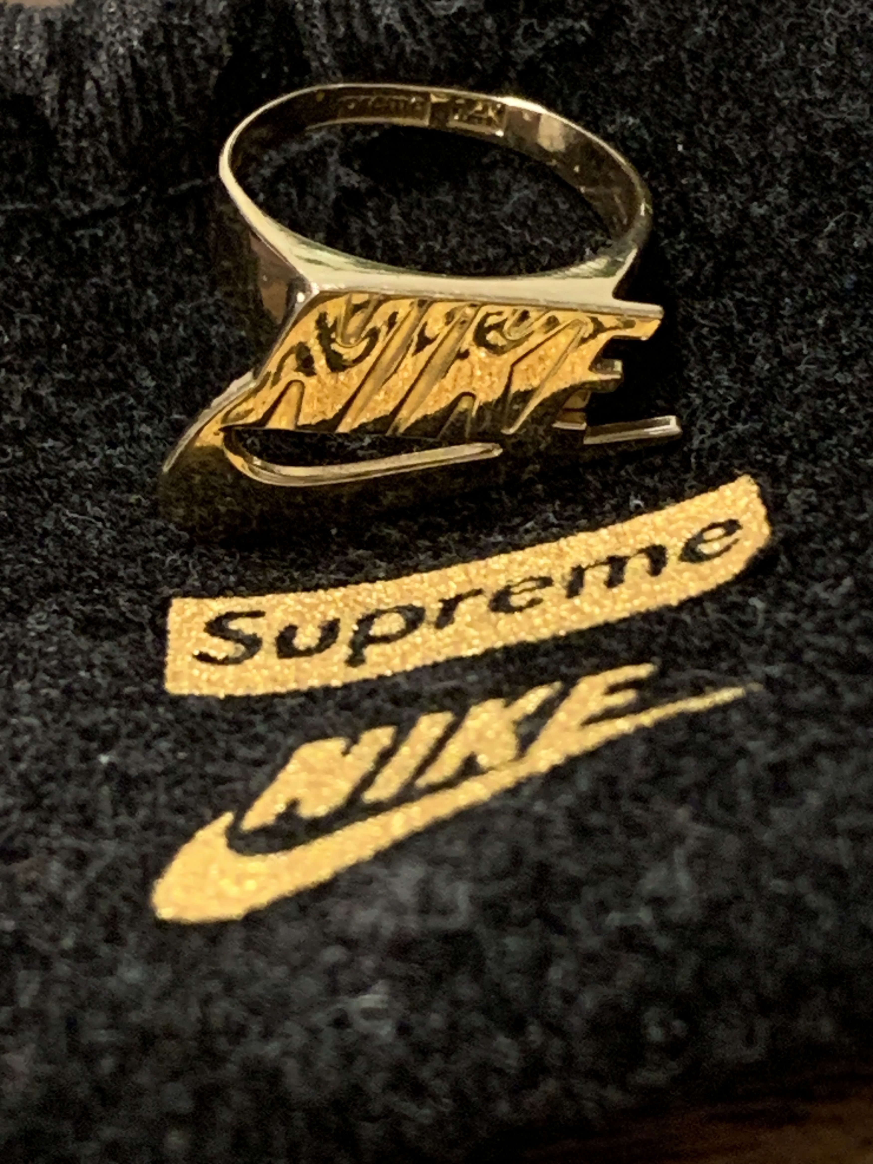 Supreme nike 14k gold hot sale ring