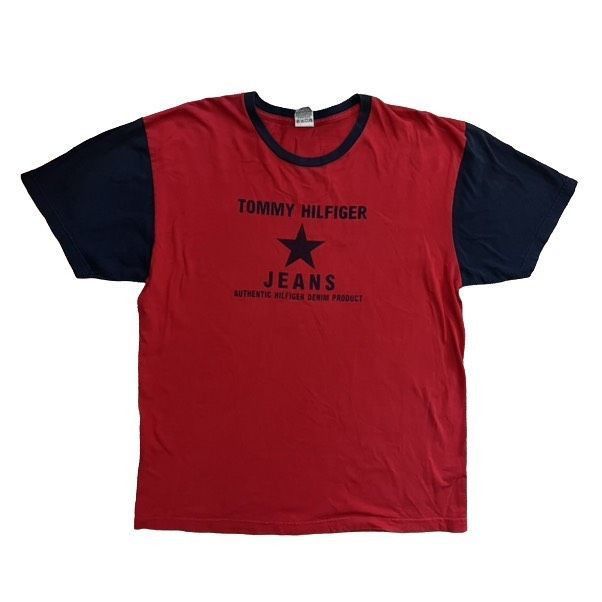 Tommy Hilfiger Vintage Tommy Hilfiger Jeans Tee Shirt Red/Blue Color