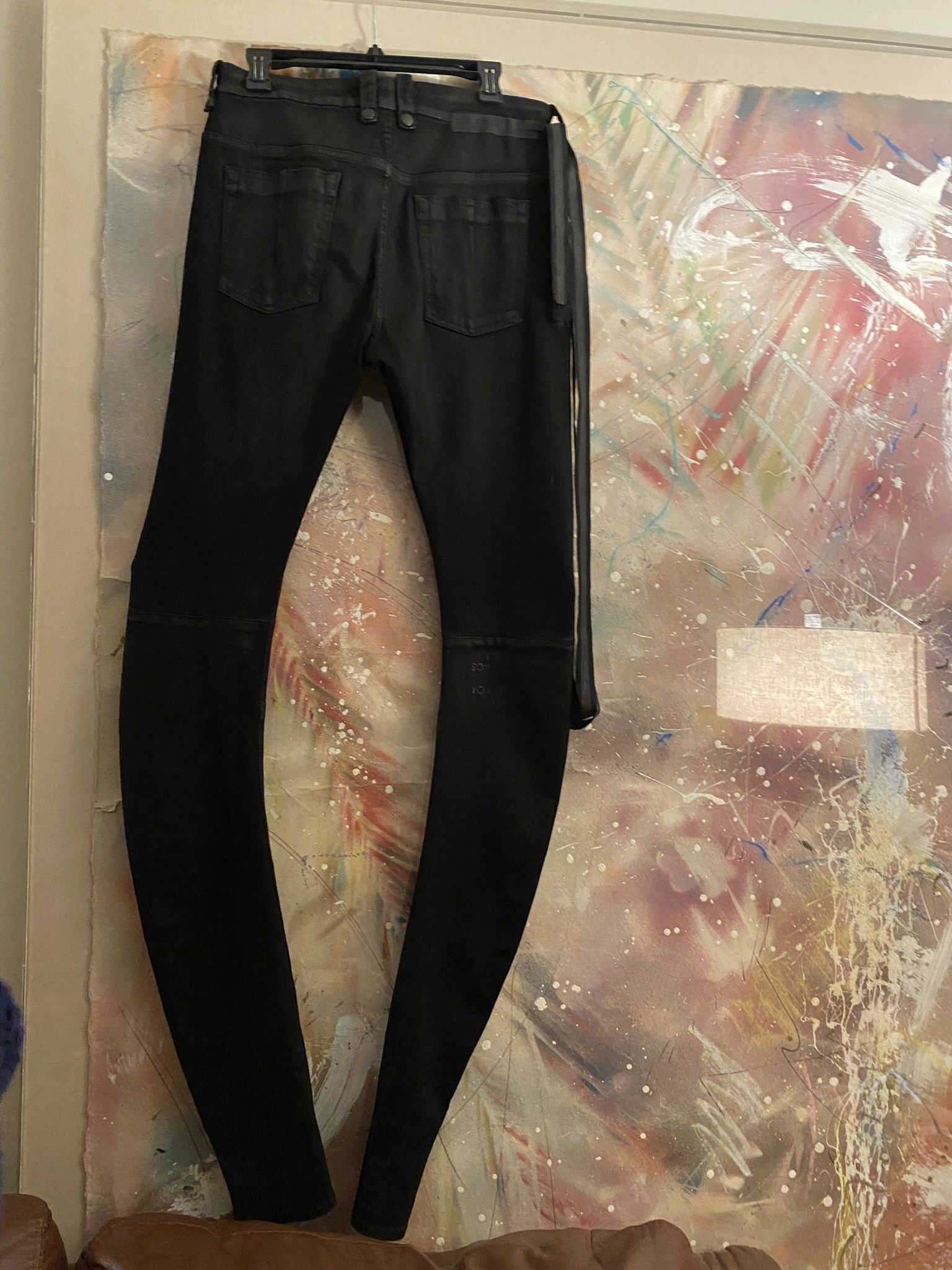 Ben Taverniti Unravel Project UNRAVEL PROJECT Distressed Stack Stretch Denim *SZ 29* Size US 30 / EU 46 - 8 Thumbnail