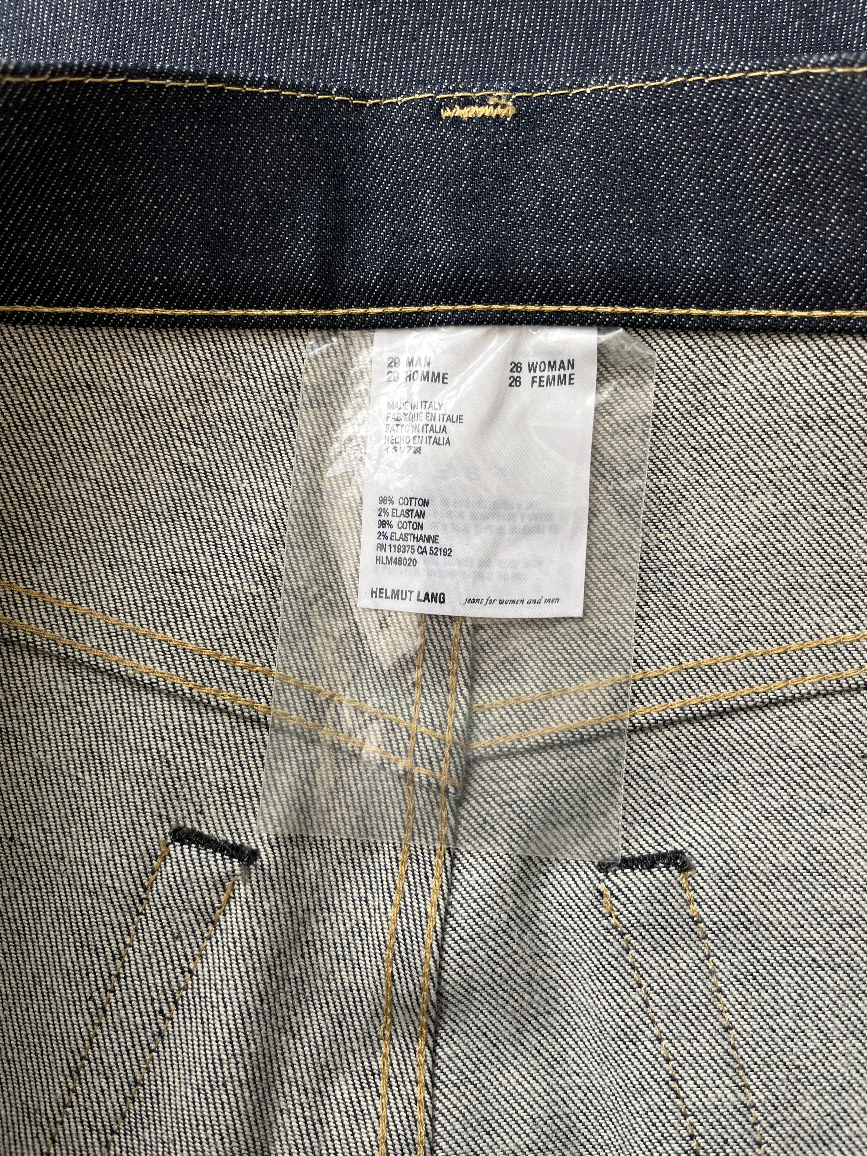Helmut Lang ⚡️QUICK SALE⚡️Helmut Lang SAMPLE Raw Blue Denim Jeans Pants Size US 29 - 3 Thumbnail