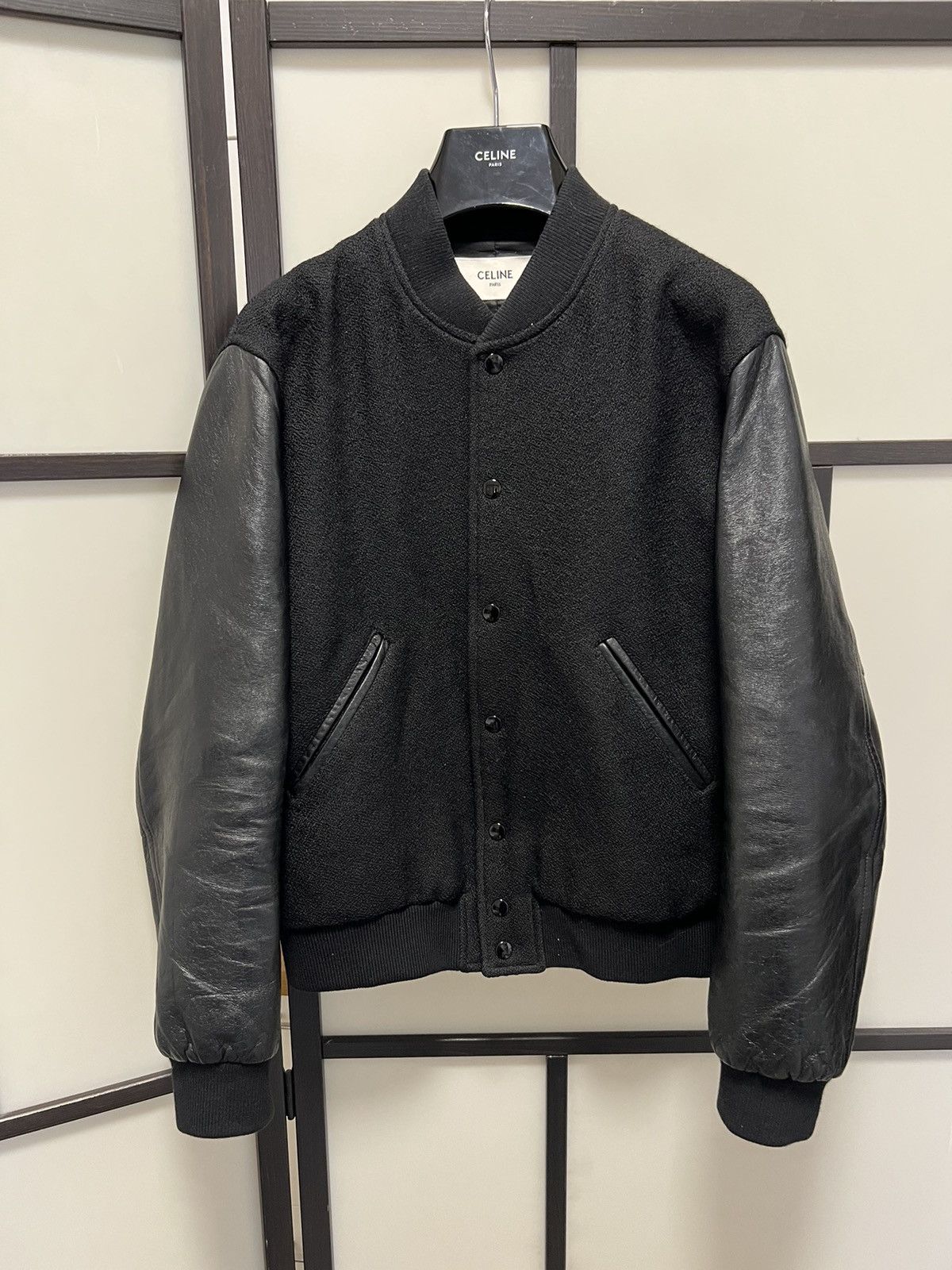 Celine × Hedi Slimane FINAL DROP - SS19 Lamb Sleeve Marclay Teddy Jacket 48 Size US M / EU 48-50 / 2 - 6 Thumbnail
