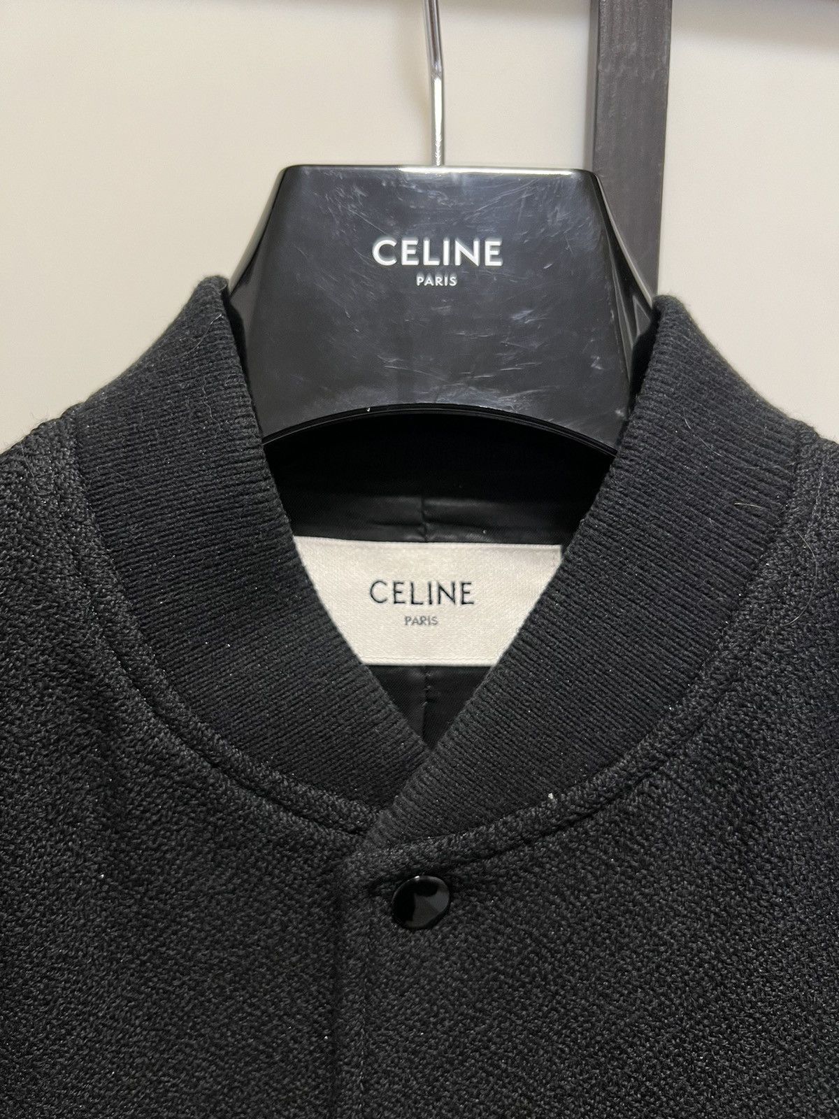 Celine × Hedi Slimane FINAL DROP - SS19 Lamb Sleeve Marclay Teddy Jacket 48 Size US M / EU 48-50 / 2 - 7 Thumbnail