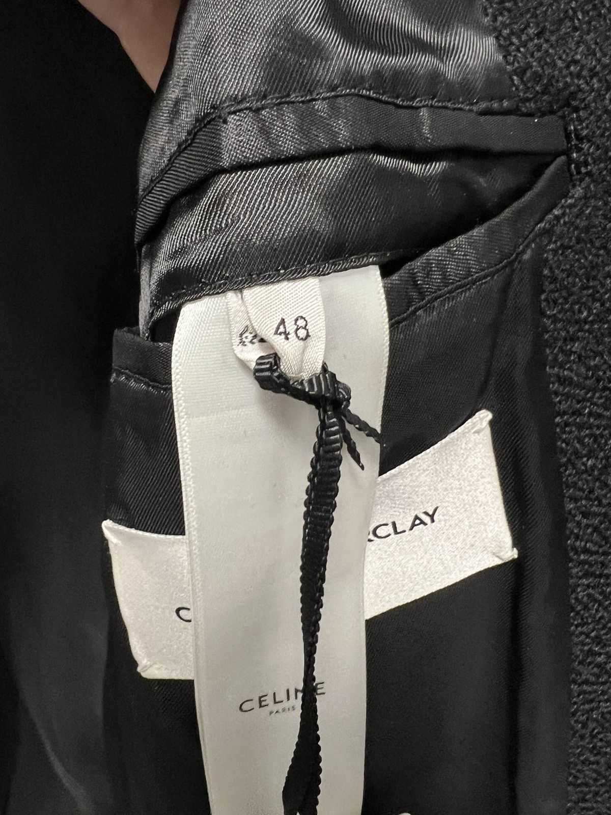 Celine × Hedi Slimane FINAL DROP - SS19 Lamb Sleeve Marclay Teddy Jacket 48 Size US M / EU 48-50 / 2 - 10 Thumbnail