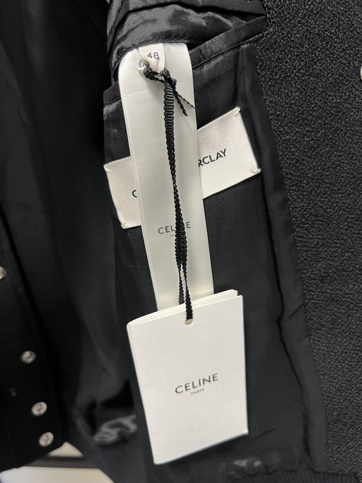 Celine × Hedi Slimane FINAL DROP - SS19 Lamb Sleeve Marclay Teddy Jacket 48 Size US M / EU 48-50 / 2 - 9 Thumbnail