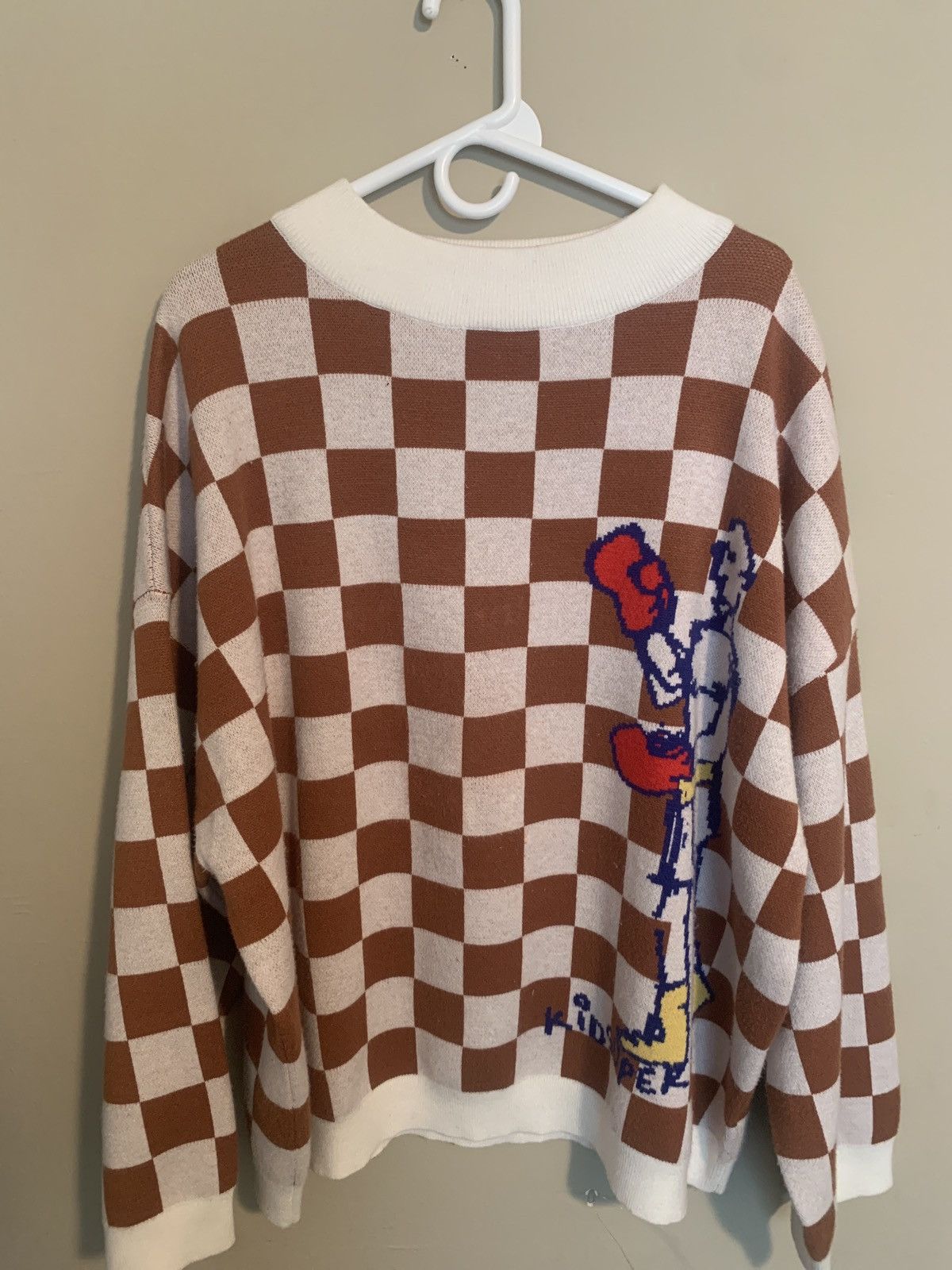 KidSuper Kidsuper Studios Checkered boxing sweater Size US XL / EU 56 / 4 - 1 Thumbnail