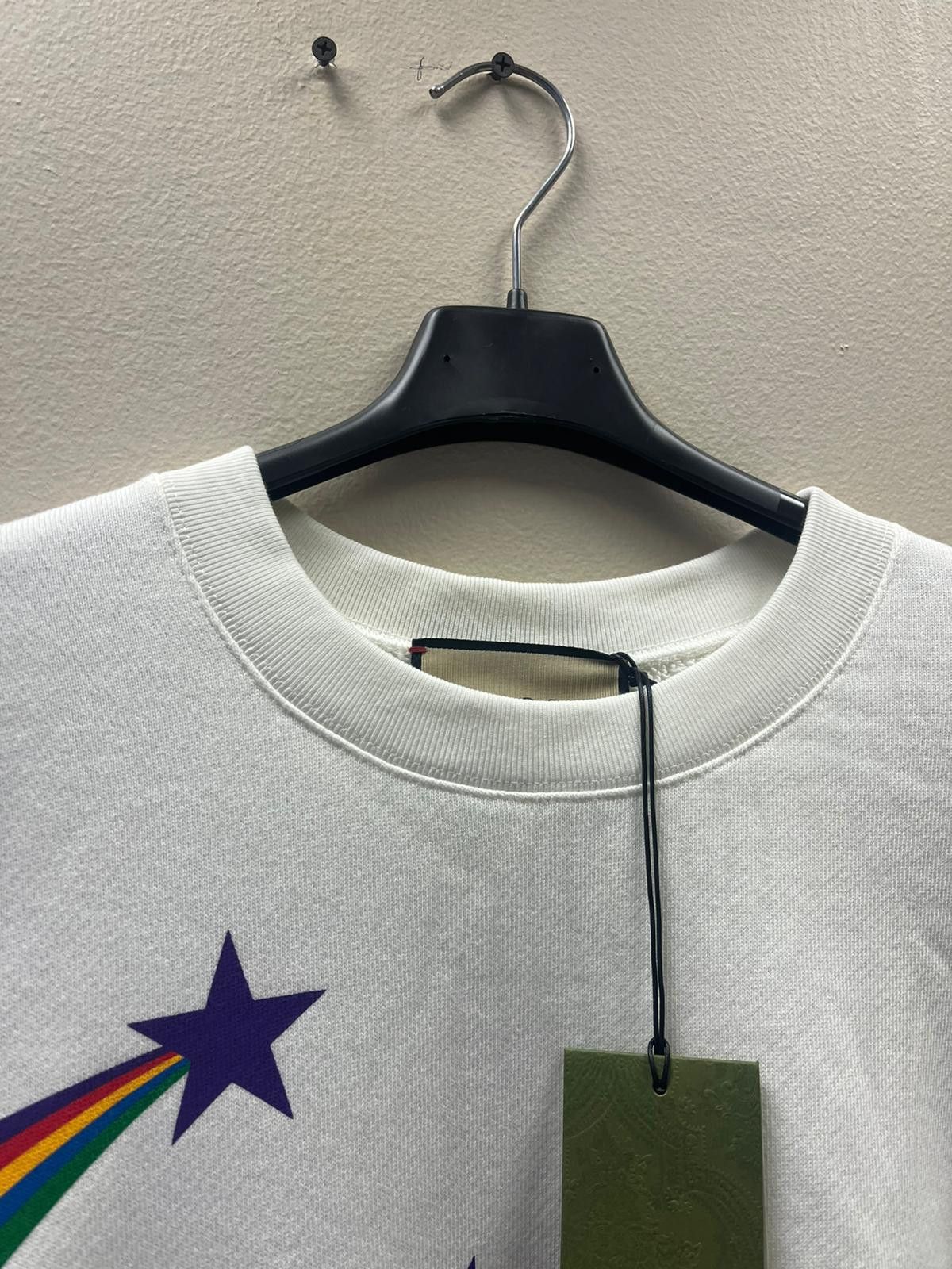 Gucci o1rshd1 Q:2 / Gucci Logo Star Crewneck Sweater in White Size US S / EU 44-46 / 1 - 10 Thumbnail