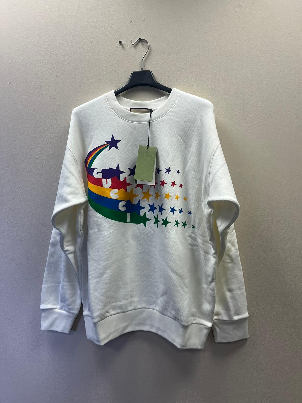 Gucci o1rshd1 Q:2 / Gucci Logo Star Crewneck Sweater in White Size US S / EU 44-46 / 1 - 7 Thumbnail