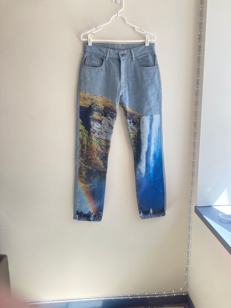 Pre-owned Pleasures Waterfall Jeans (under Retail) In Blue