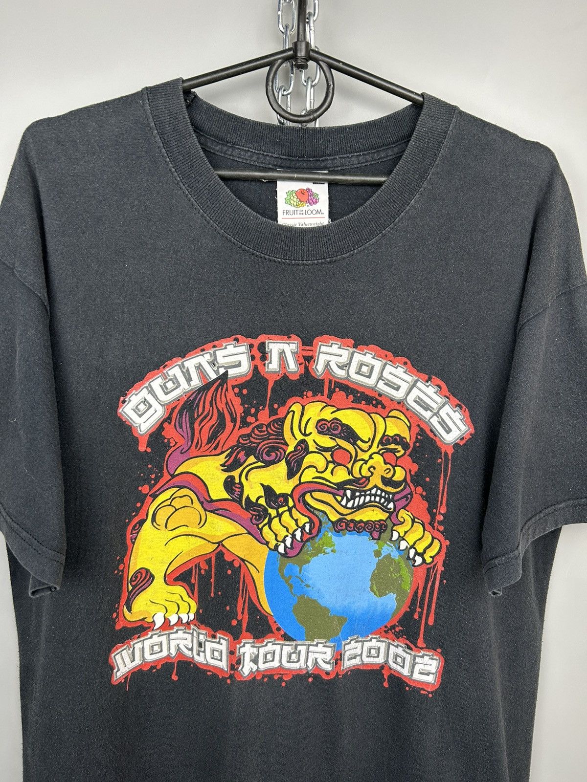 Vintage Gun N Roses Chinese Democracy World Tour 2002 Tee Size US M / EU 48-50 / 2 - 2 Thumbnail