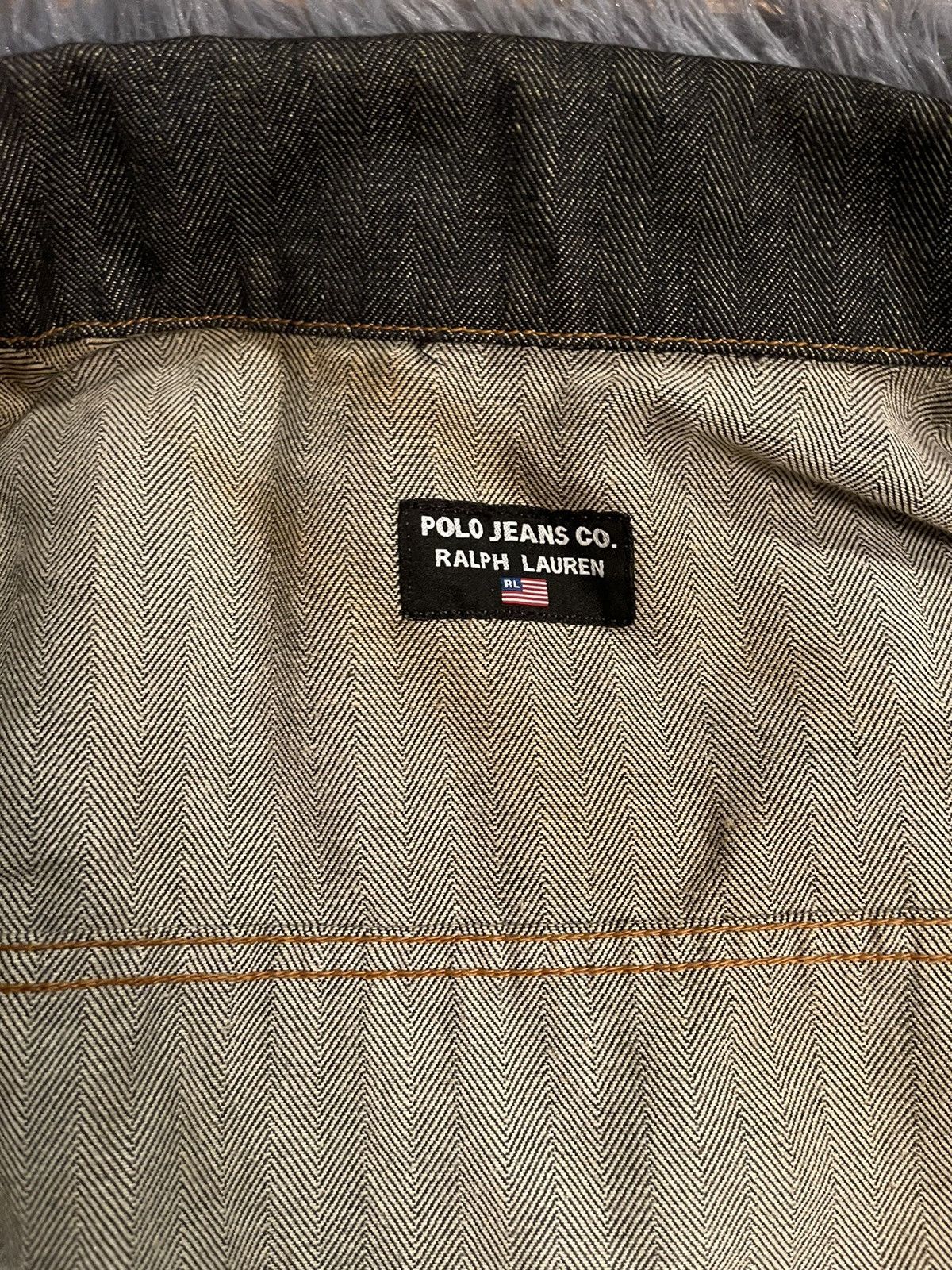 Polo Jeans Ralph Lauren 90s vintage striped denim jacket