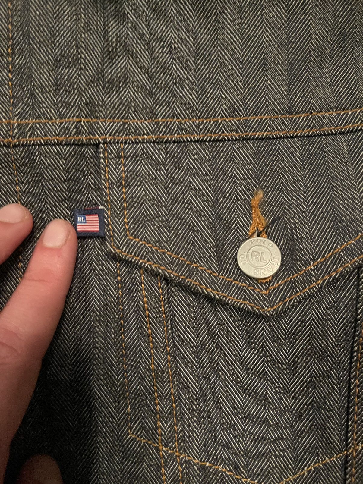 Polo Jeans Ralph Lauren 90s vintage striped denim jacket