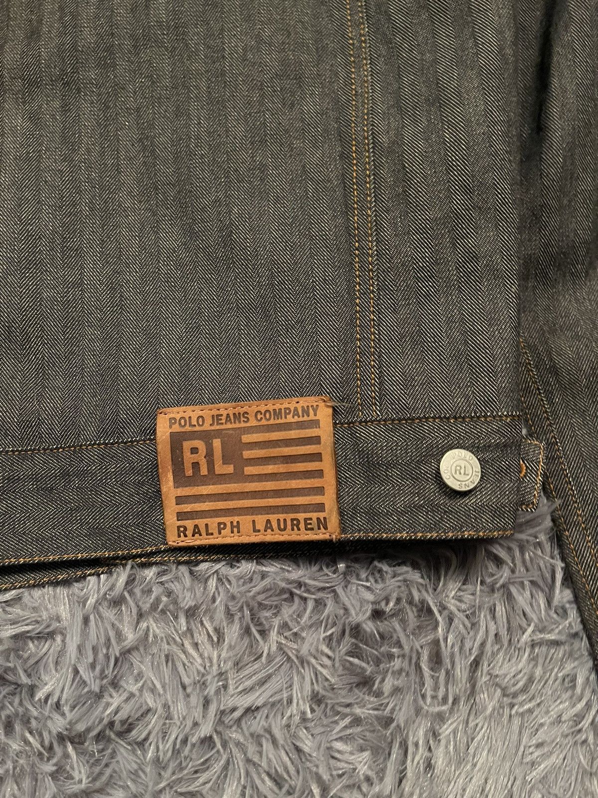 Polo Jeans Ralph Lauren 90s vintage striped denim jacket