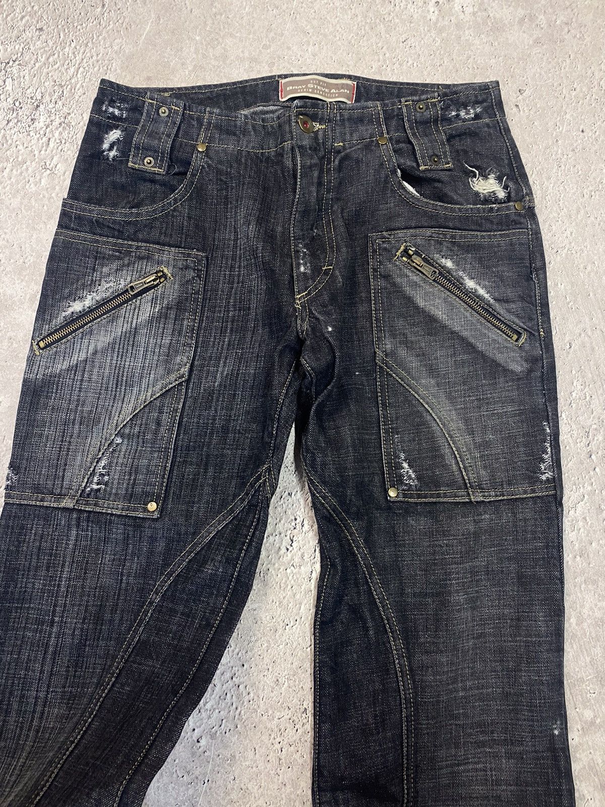 Vintage 00s ARCHIVE ZIP CARGO DIESEL PANTS DISTRESSED JEANS