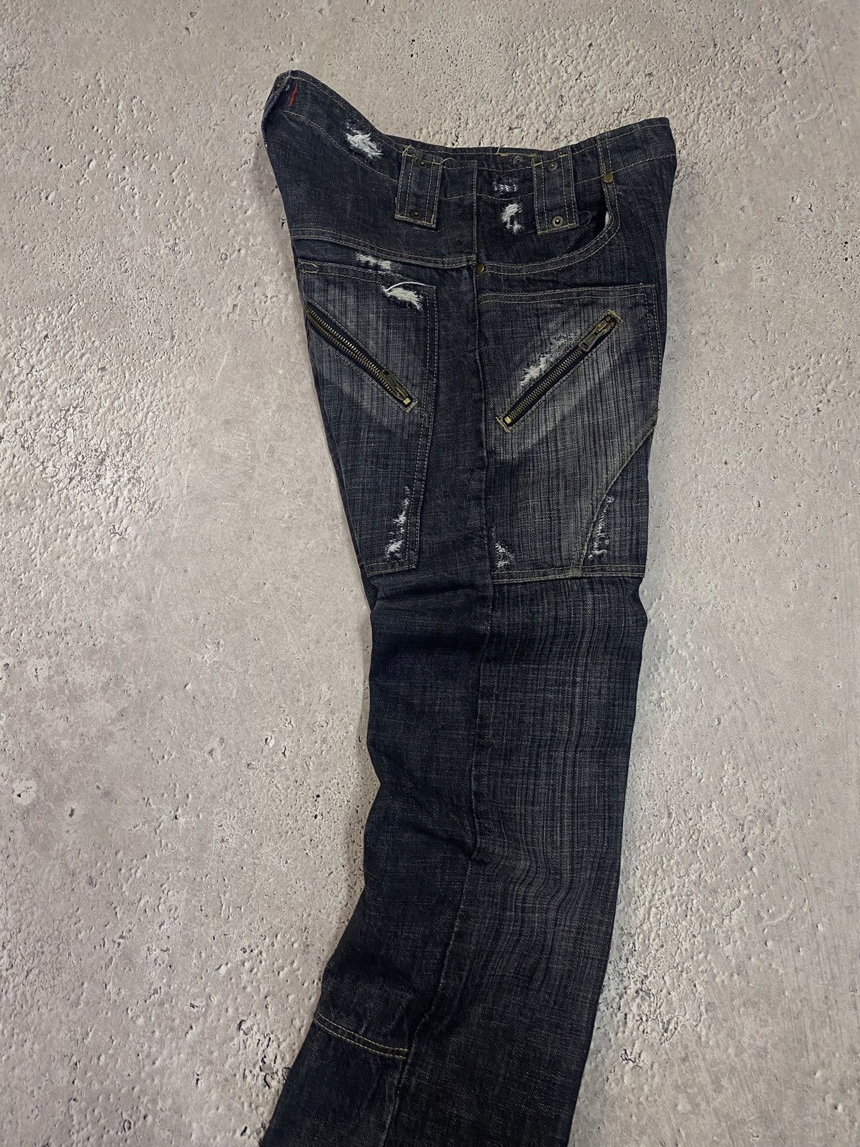 Vintage 00s ARCHIVE ZIP CARGO DIESEL PANTS DISTRESSED JEANS