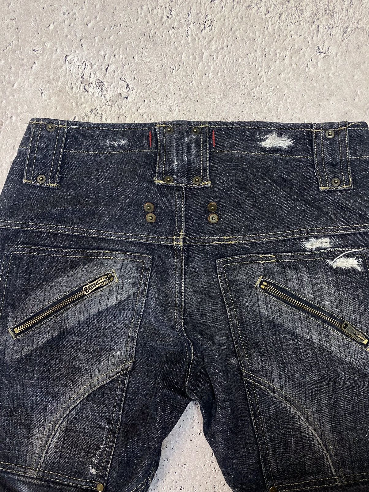 Vintage 00s ARCHIVE ZIP CARGO DIESEL PANTS DISTRESSED JEANS