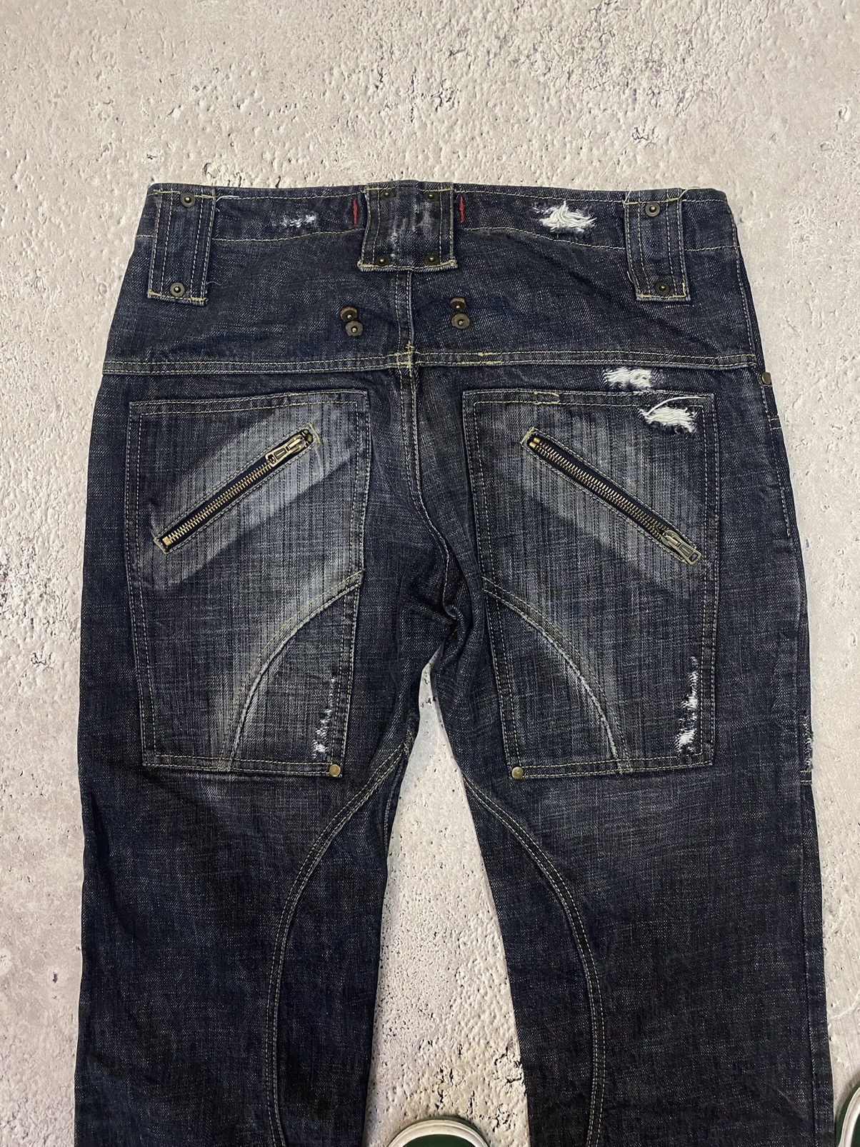 Vintage 00s ARCHIVE ZIP CARGO DIESEL PANTS DISTRESSED JEANS