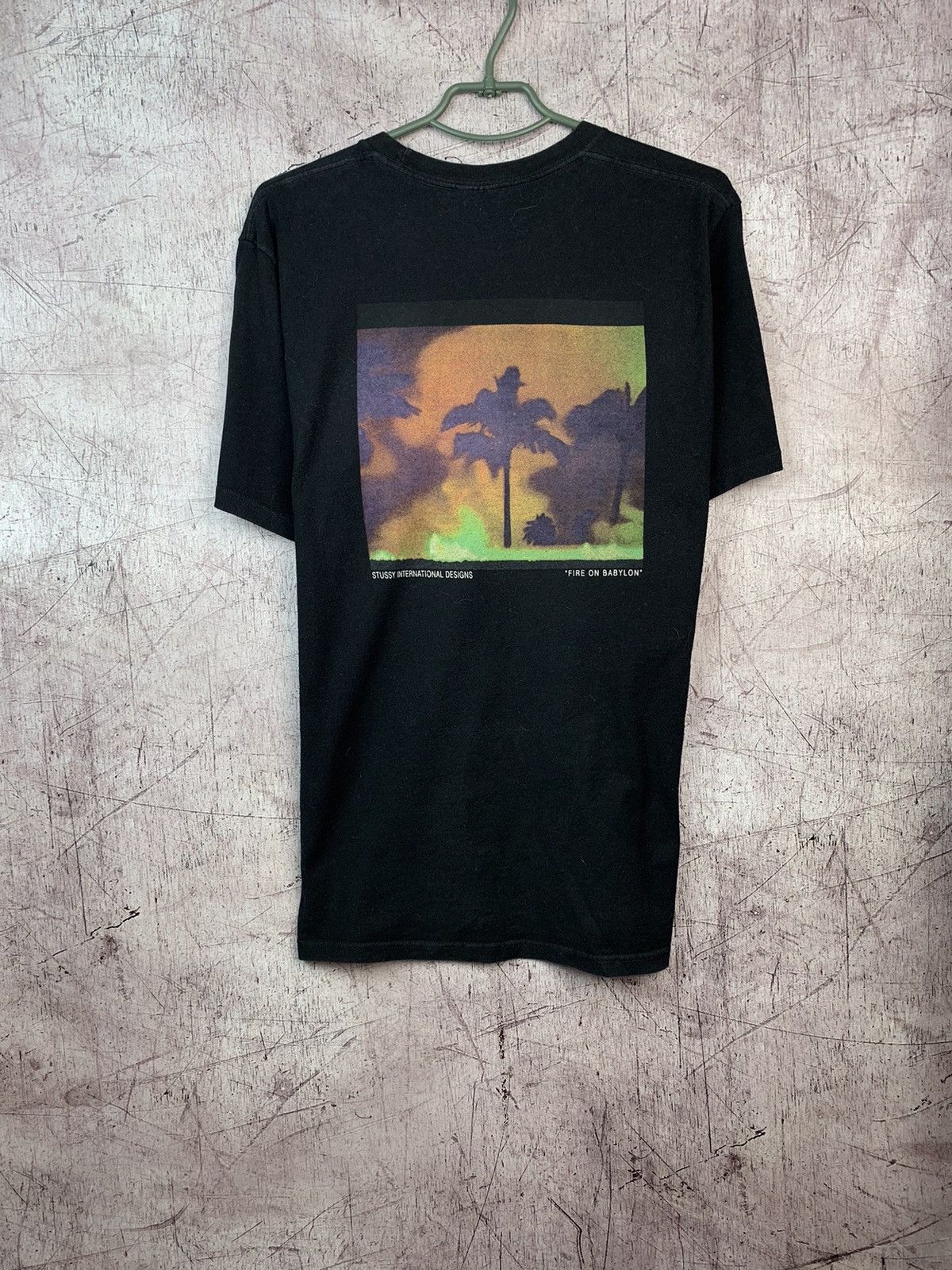 Stussy × Vintage Vintage Stussy Fire On Babylon y2k T Shirt Size US M / EU 48-50 / 2 - 1 Thumbnail