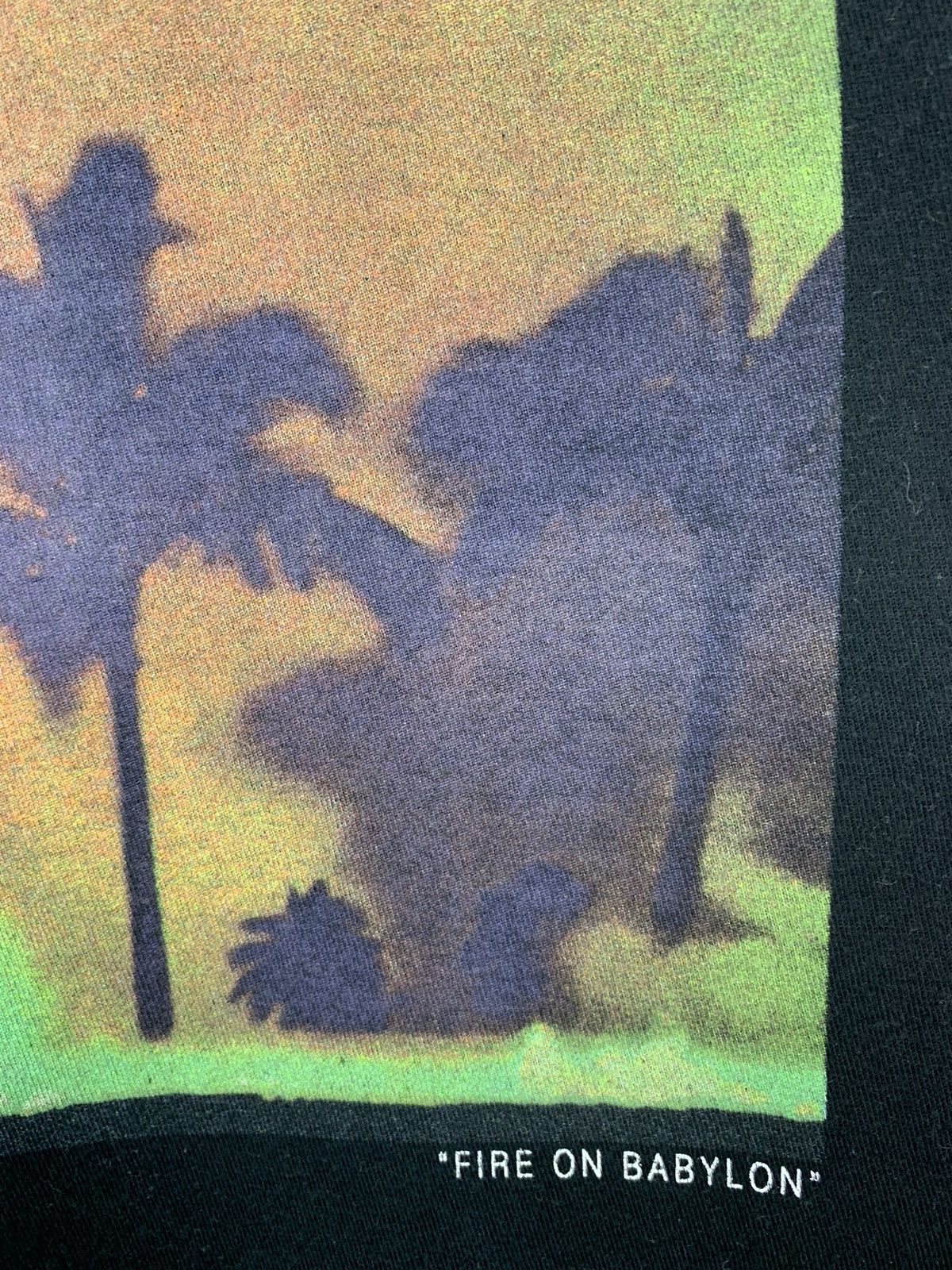Stussy × Vintage Vintage Stussy Fire On Babylon y2k T Shirt Size US M / EU 48-50 / 2 - 10 Thumbnail