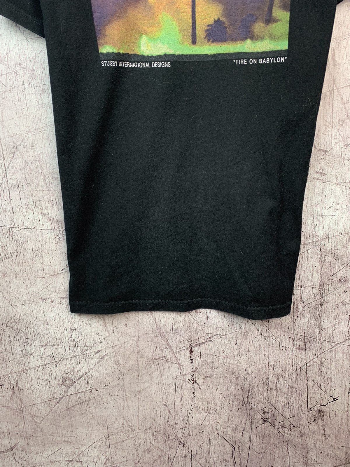 Stussy × Vintage Vintage Stussy Fire On Babylon y2k T Shirt Size US M / EU 48-50 / 2 - 7 Thumbnail