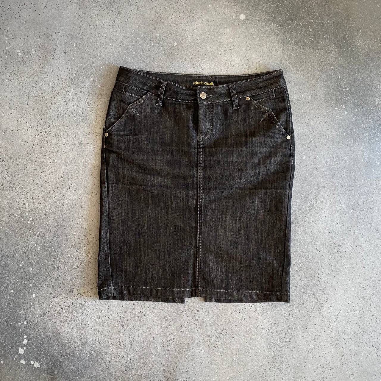Roberto Cavalli Roberto Cavalli Vintage Y2K Denim Skirt Size 30" / US 8 / IT 44 - 3 Thumbnail