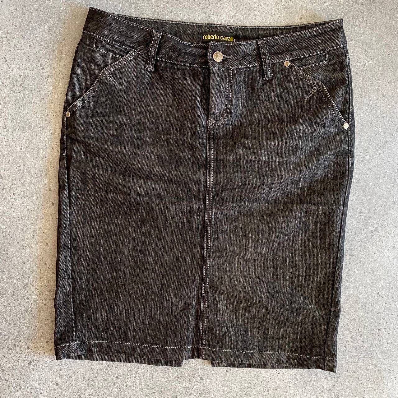 Roberto Cavalli Roberto Cavalli Vintage Y2K Denim Skirt Size 30" / US 8 / IT 44 - 4 Thumbnail