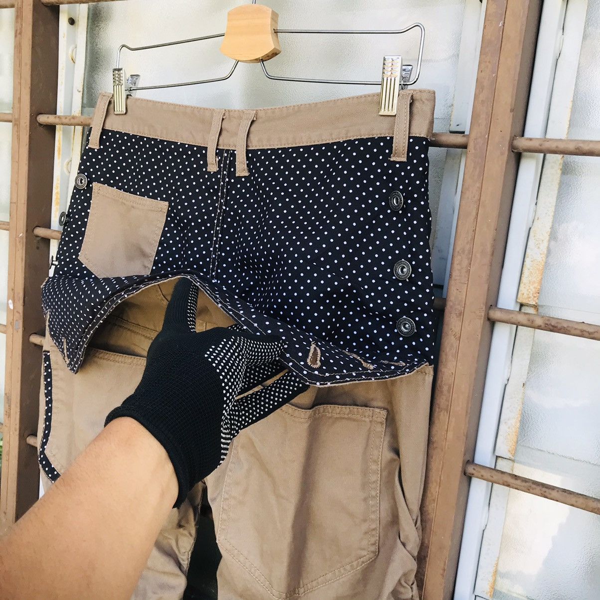20471120 × Beauty Beast Rare Wrinkled knee distortion pant slimfit double waist Size US 32 / EU 48 - 13 Thumbnail