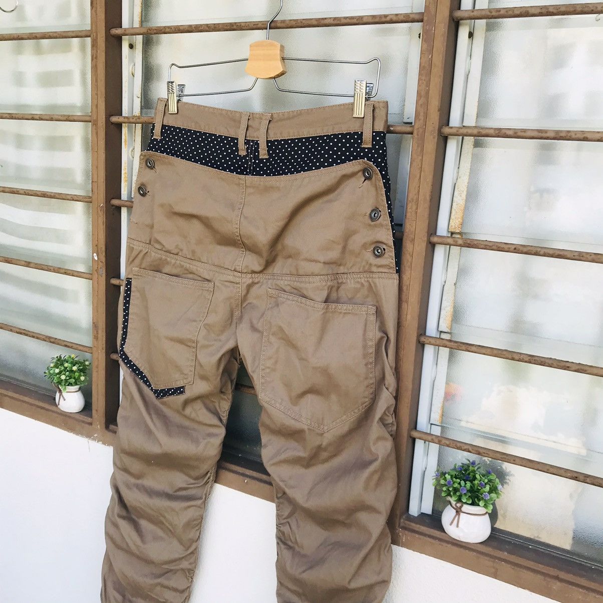 20471120 × Beauty Beast Rare Wrinkled knee distortion pant slimfit double waist Size US 32 / EU 48 - 10 Thumbnail