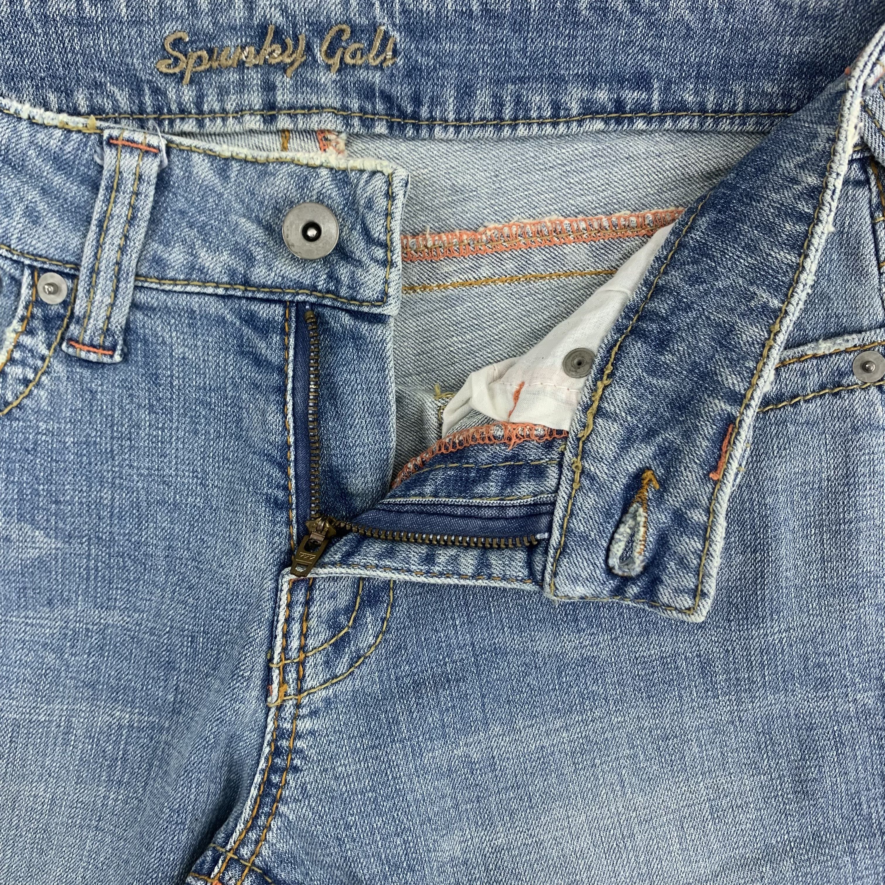 Japanese Brand Light Blue Wash Flare Ripped Jeans Size 27" / US 4 / IT 40 - 3 Thumbnail