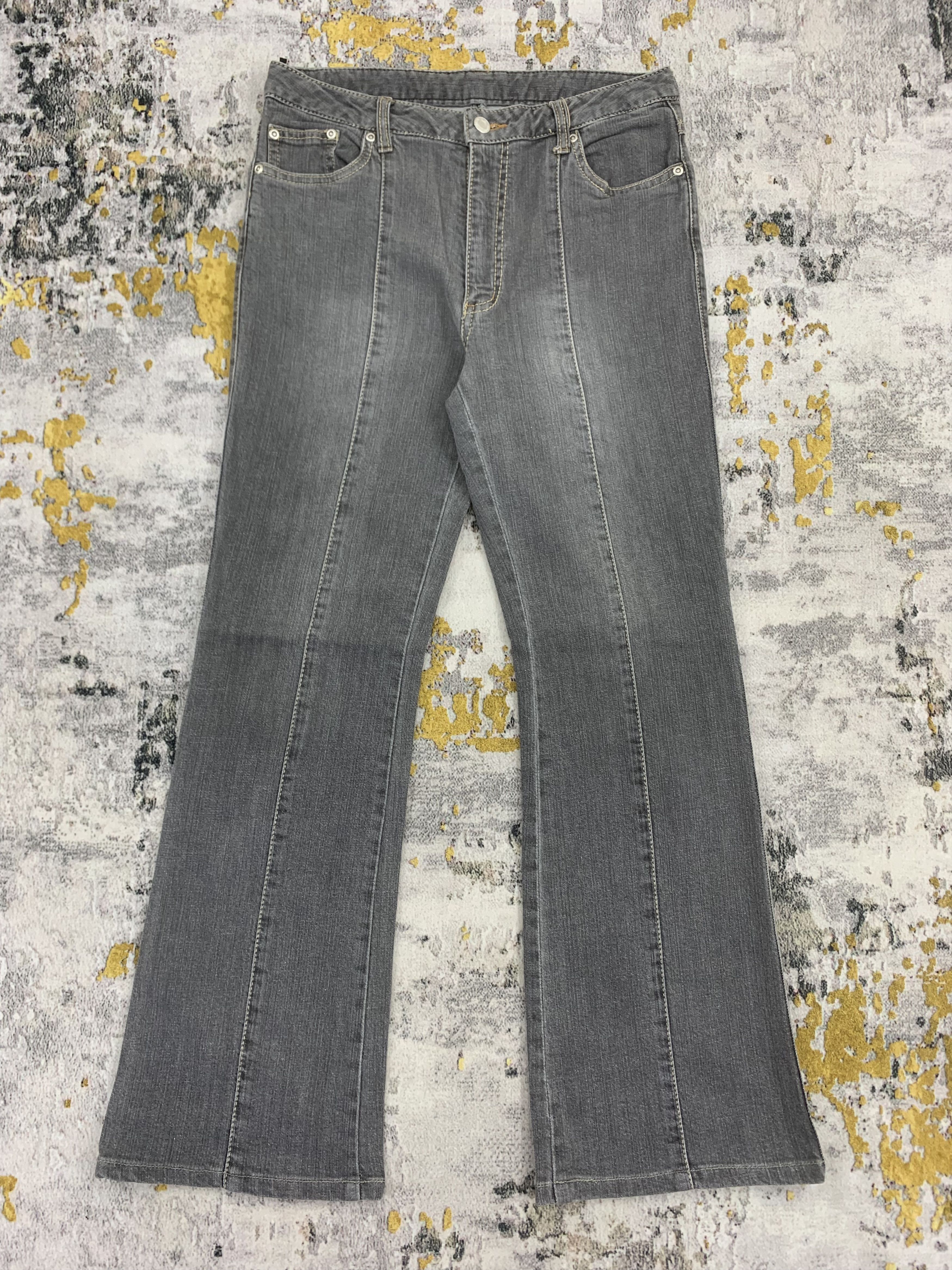 Other Dark Grey Jeans Flared Denim Faded Size 28" / US 6 / IT 42 - 1 Thumbnail