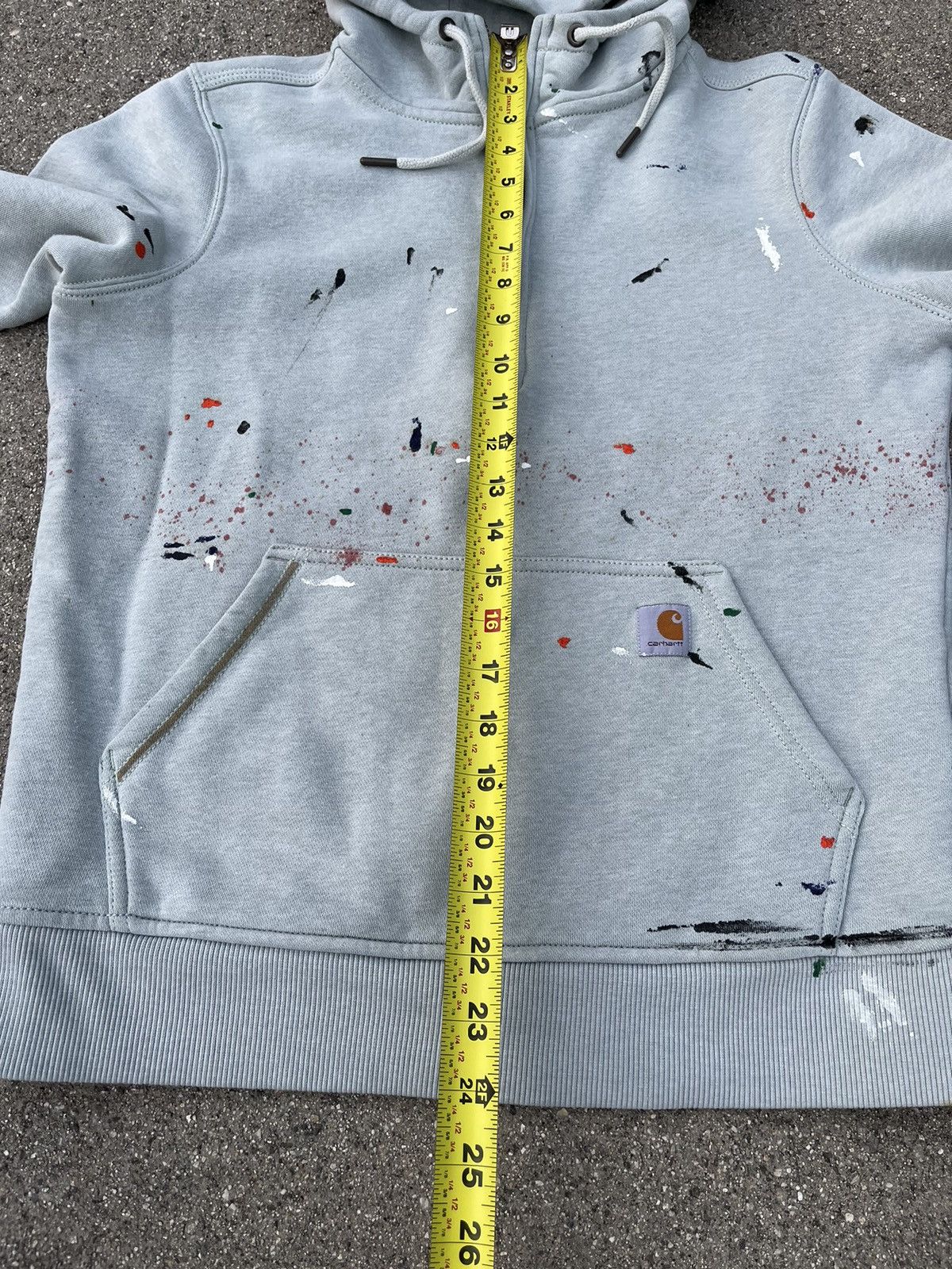 Carhartt Custom Carhartt Hoodie Painted Reworked 1/4 Zip Up Mockneck Size S / US 4 / IT 40 - 4 Thumbnail