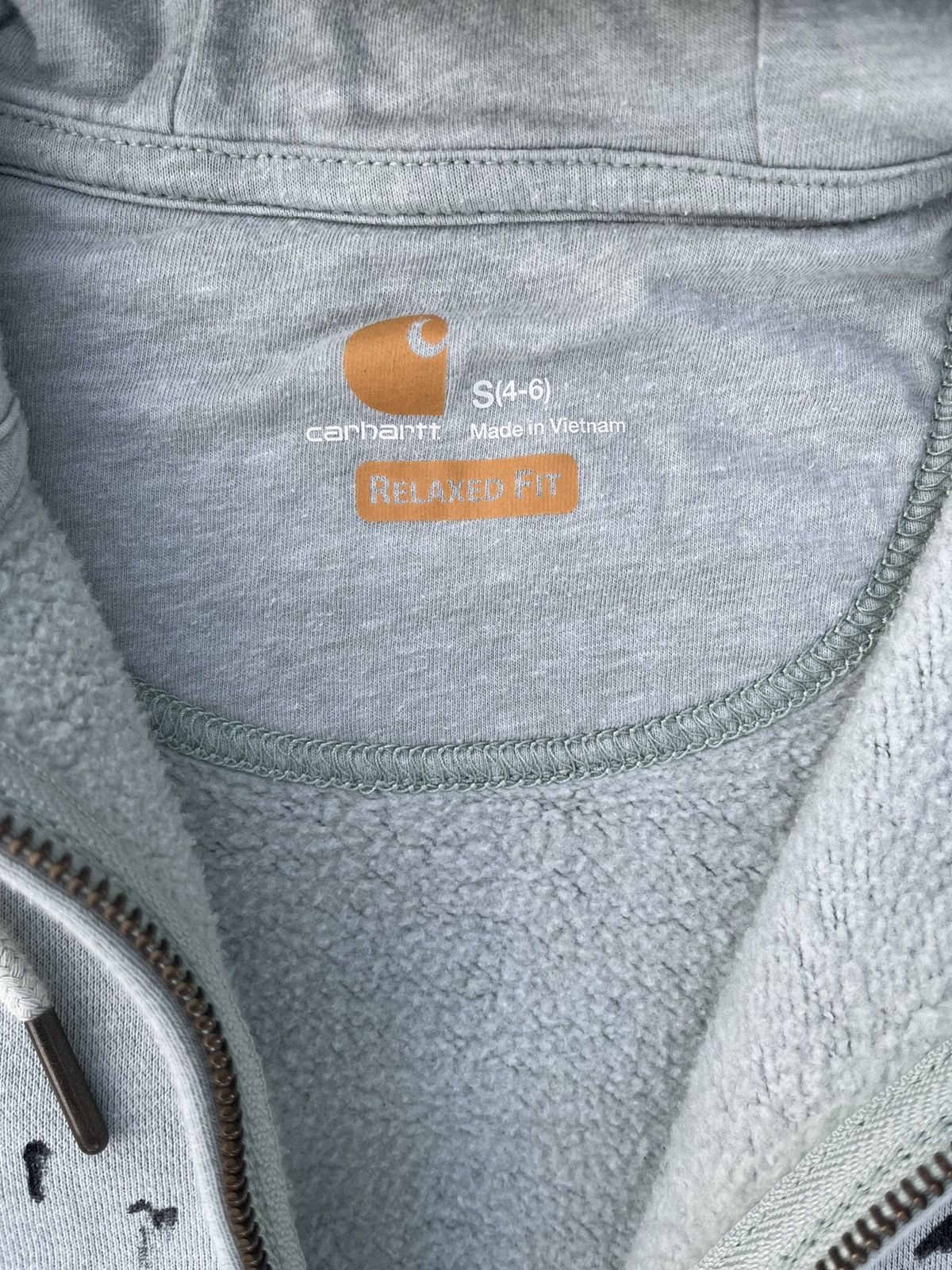 Carhartt Custom Carhartt Hoodie Painted Reworked 1/4 Zip Up Mockneck Size S / US 4 / IT 40 - 6 Thumbnail