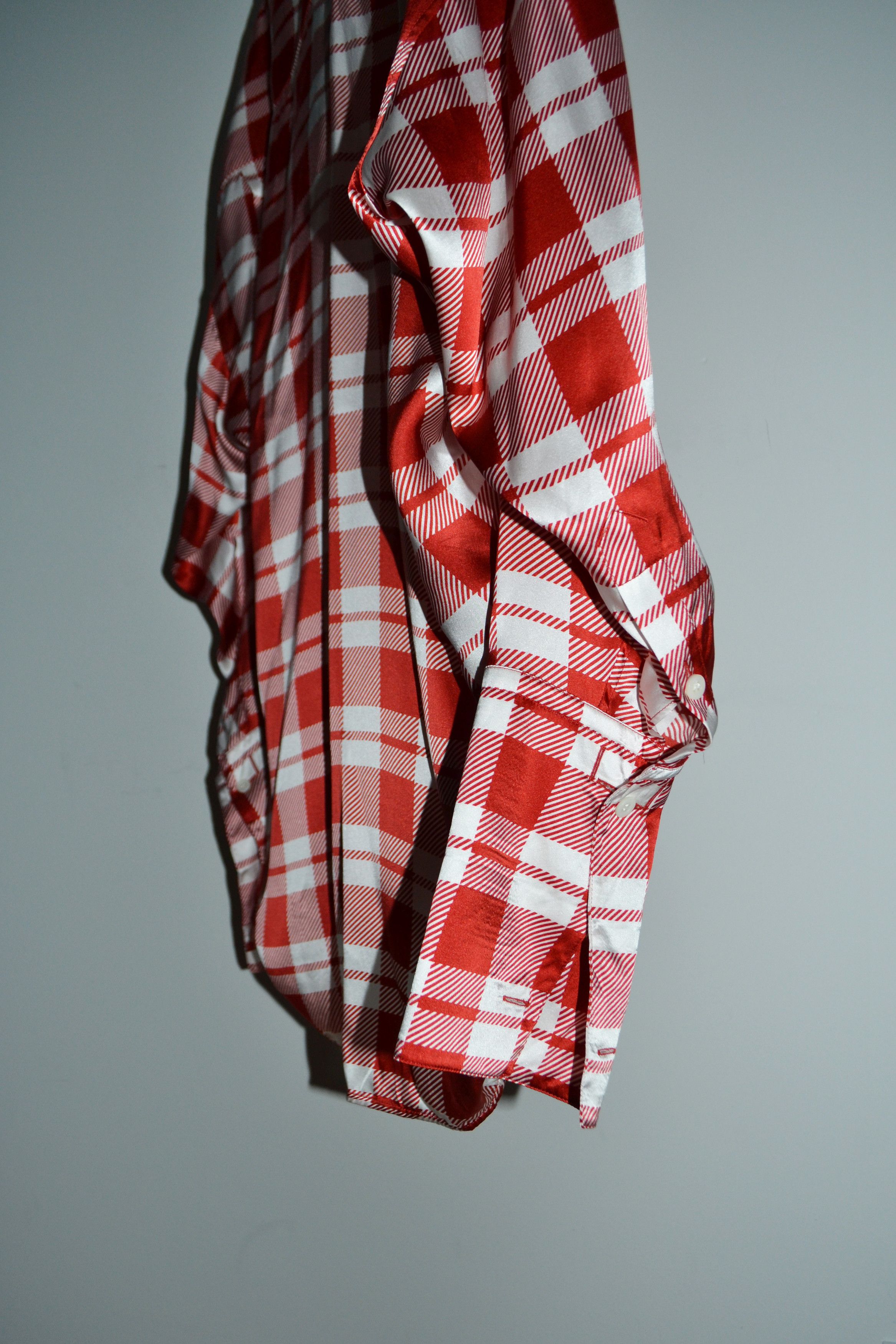 Balenciaga FW2021 Silk Plaid Scarf Collar Shirt Size US L / EU 52-54 / 3 - 3 Thumbnail