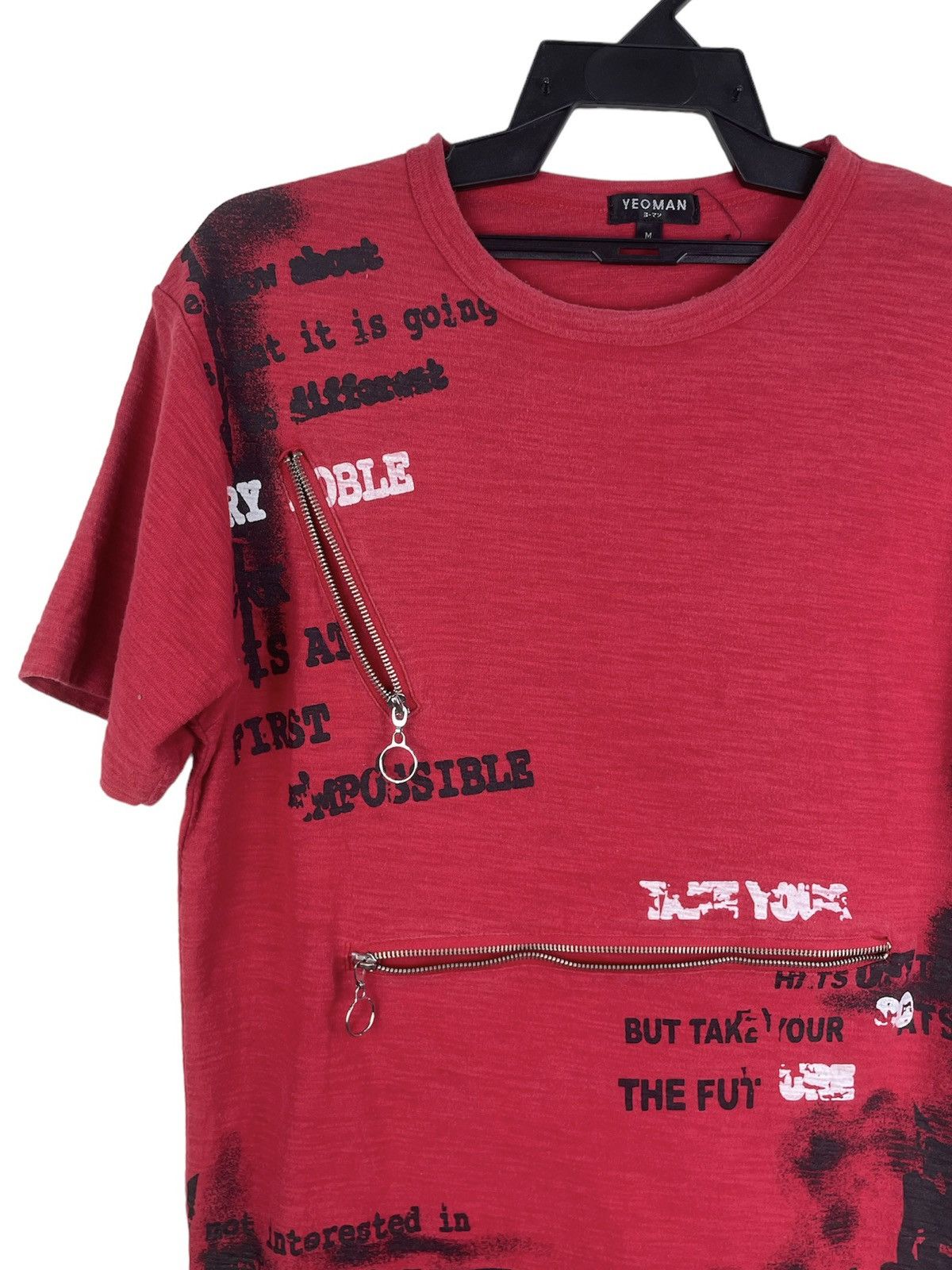 Japanese Brand × Seditionaries YEOMAN Japan Distressed Punkcore Zip Tee — Typographic Chaos Size US M / EU 48-50 / 2 - 3 Thumbnail