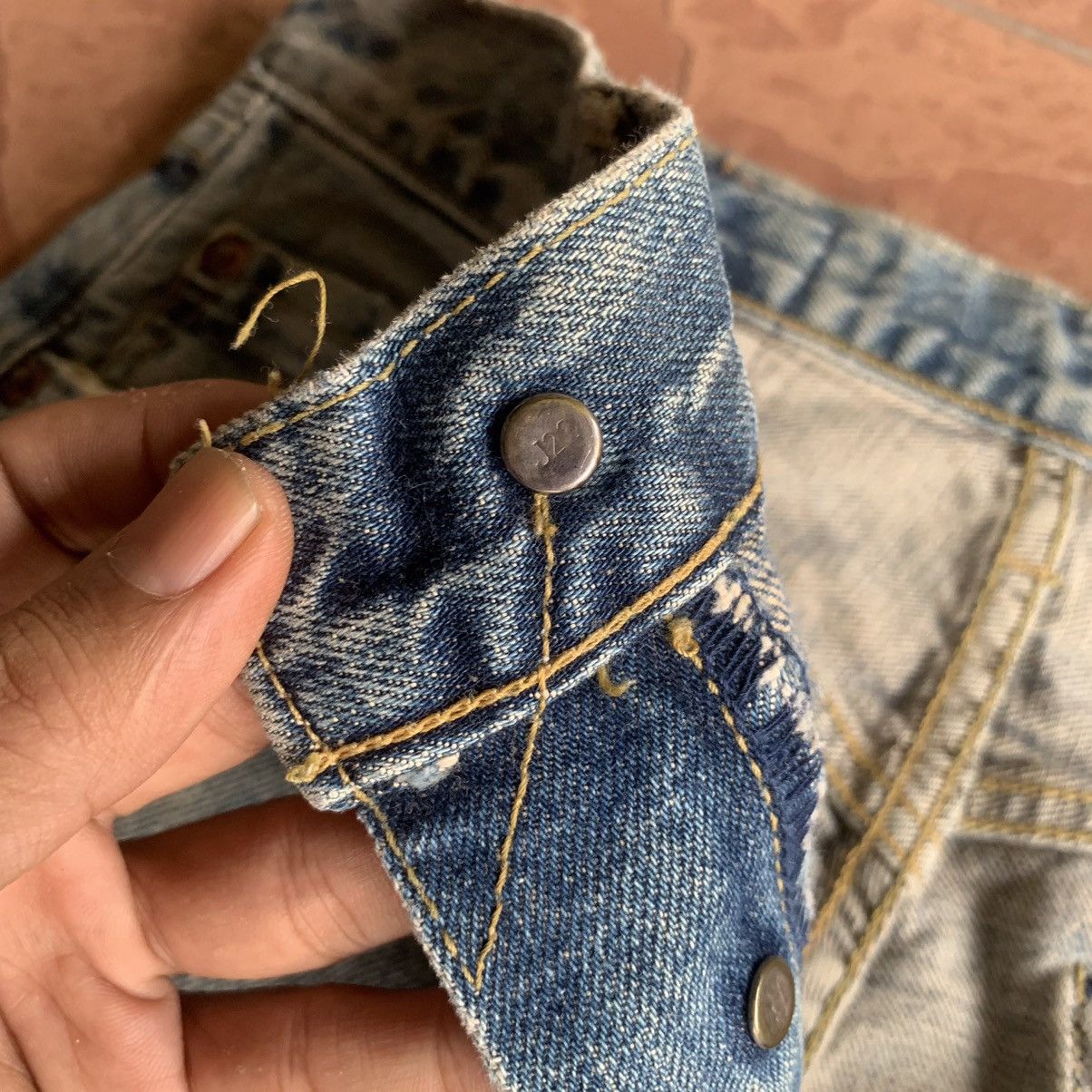 Levi's × Levi's Vintage Clothing × Vintage 💥 1990’s VINTAGE LEVI’S 503XX REDLINE JEANS SELVEDGE 28x32 Size US 28 / EU 44 - 5 Thumbnail