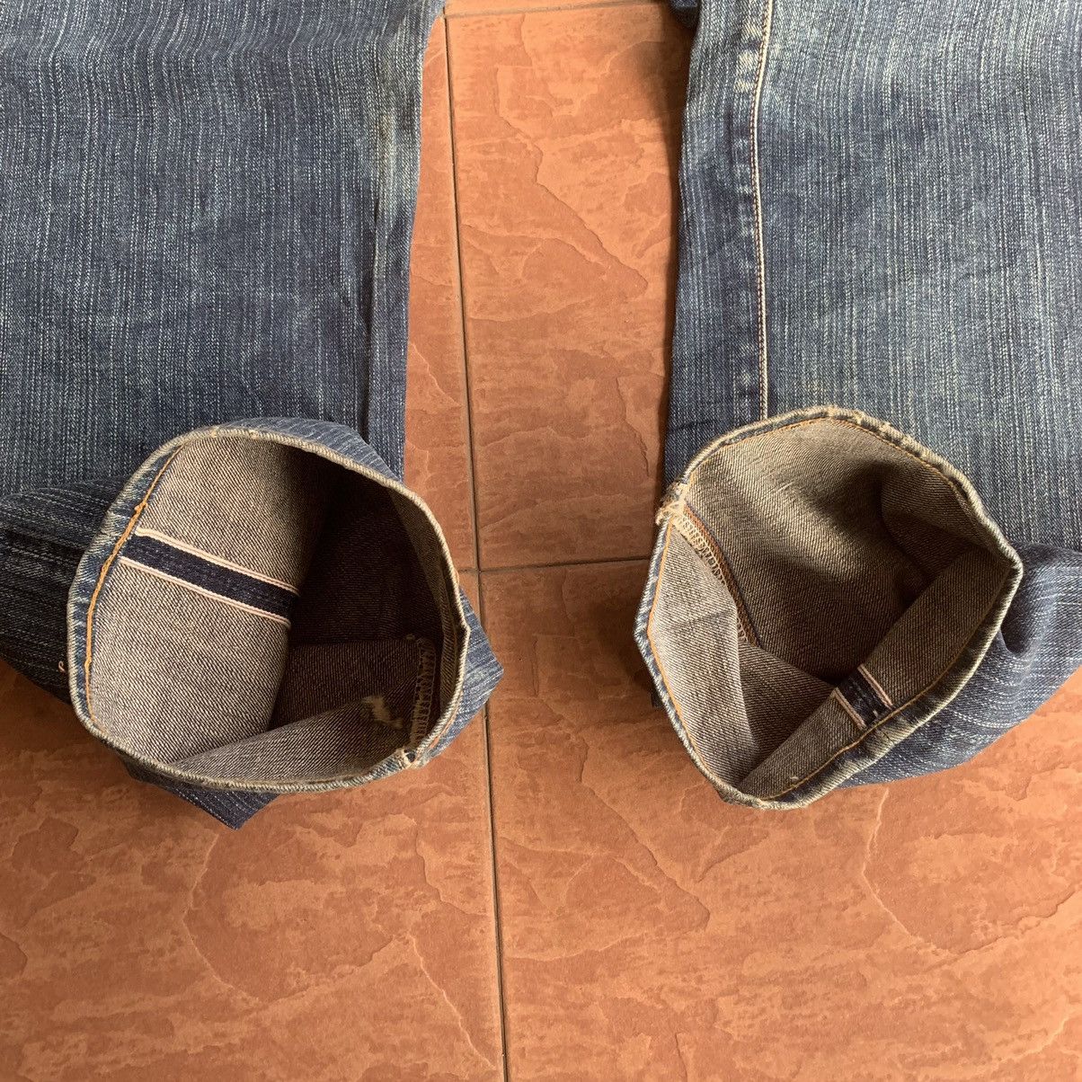Japanese Brand × Vintage 💥 REDLINE! 31x33 VINTAGE MAVERIC BLUE BELL JEANS SELVEDGE Size US 31 - 14 Thumbnail