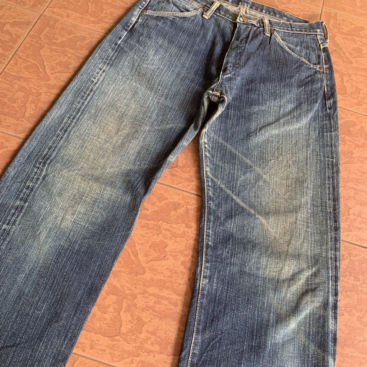 Japanese Brand × Vintage 💥 REDLINE! 31x33 VINTAGE MAVERIC BLUE BELL JEANS SELVEDGE Size US 31 - 4 Thumbnail
