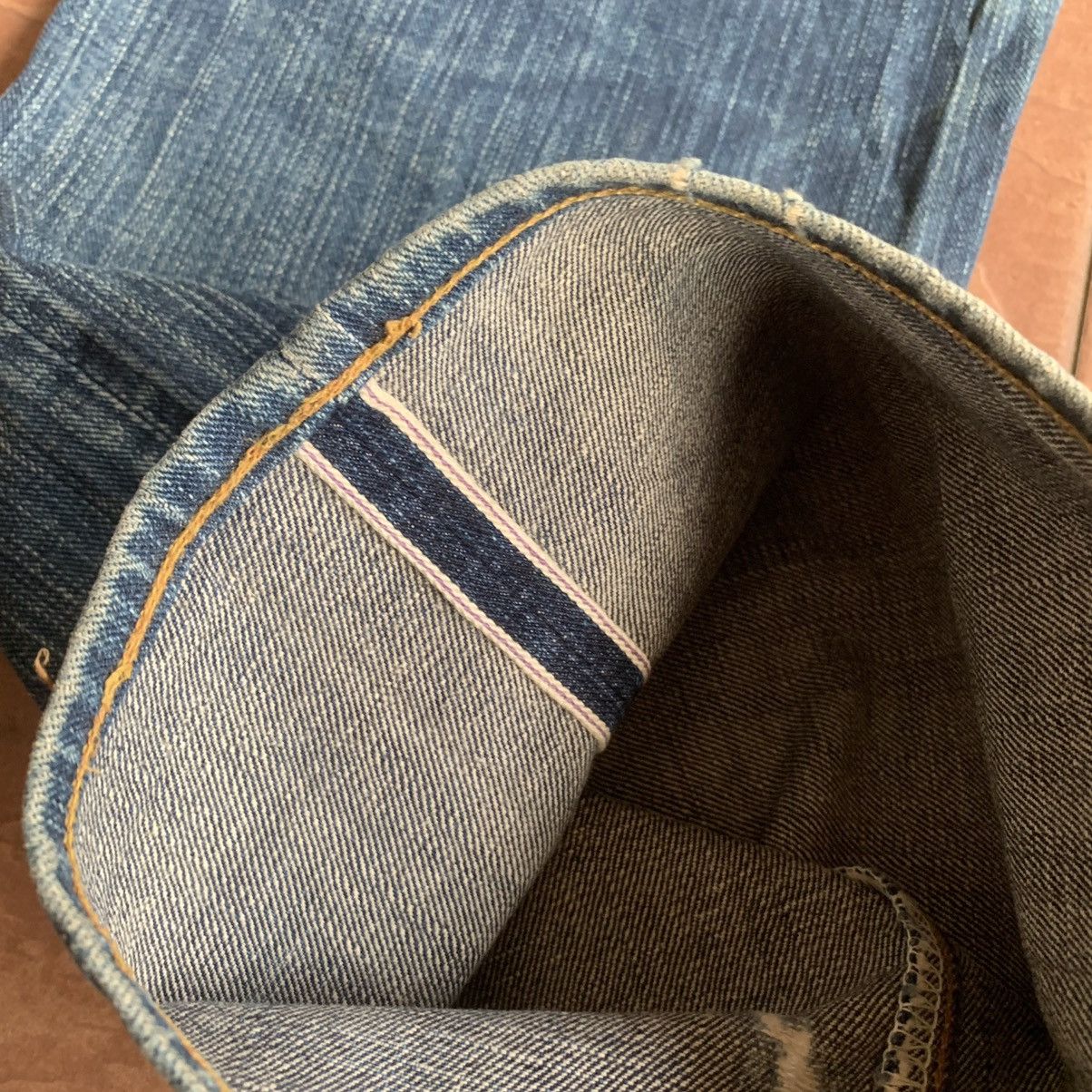 Japanese Brand × Vintage 💥 REDLINE! 31x33 VINTAGE MAVERIC BLUE BELL JEANS SELVEDGE Size US 31 - 15 Thumbnail